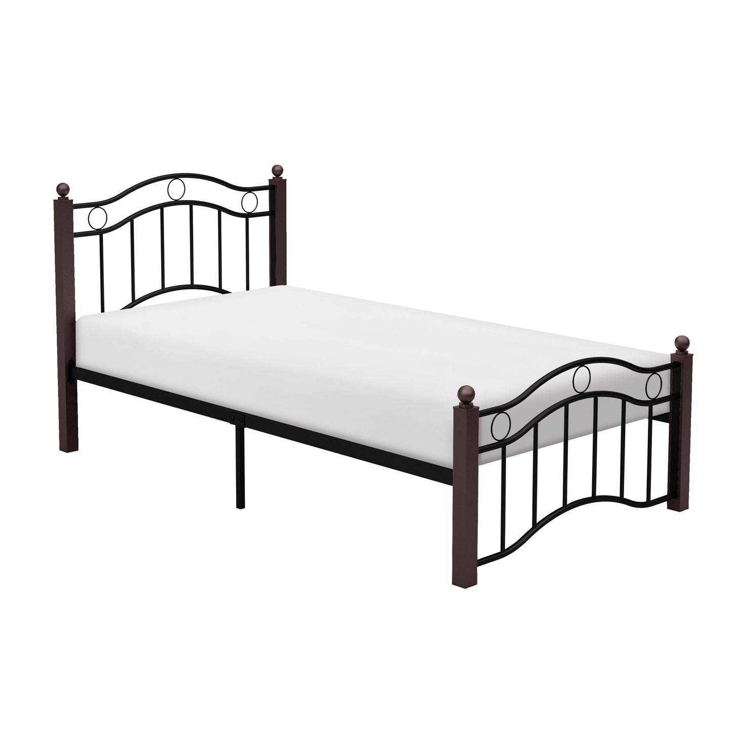 Averny Black/Brown Twin Metal Platfom Bed - 2020TBK-1 - Luna Furniture - Dallas Store