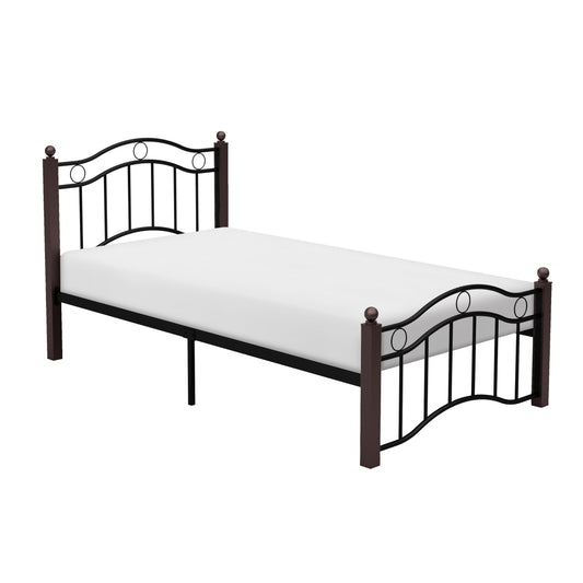 Averny Black/Brown Twin Metal Platfom Bed - 2020TBK-1 - Luna Furniture - Dallas Store