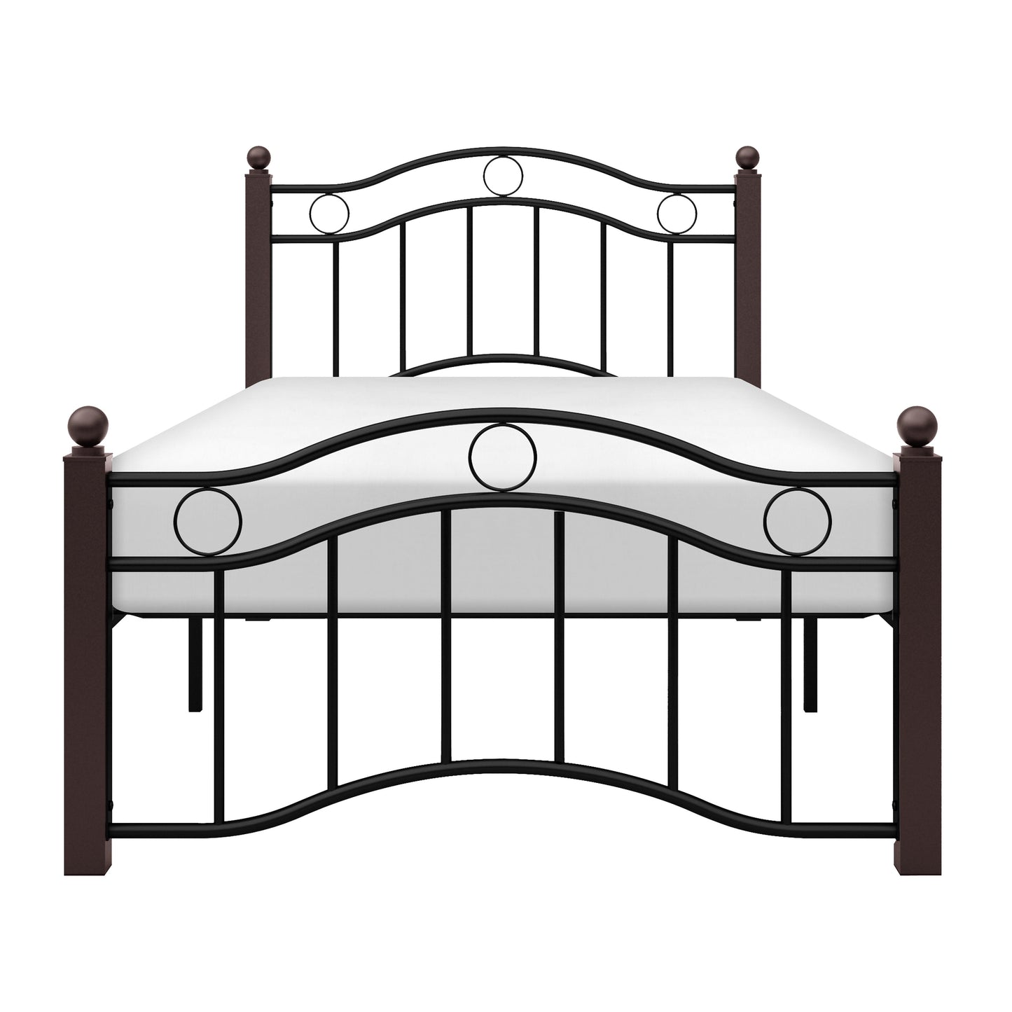 Averny Black/Brown Twin Metal Platfom Bed - 2020TBK-1 - Luna Furniture - Dallas Store