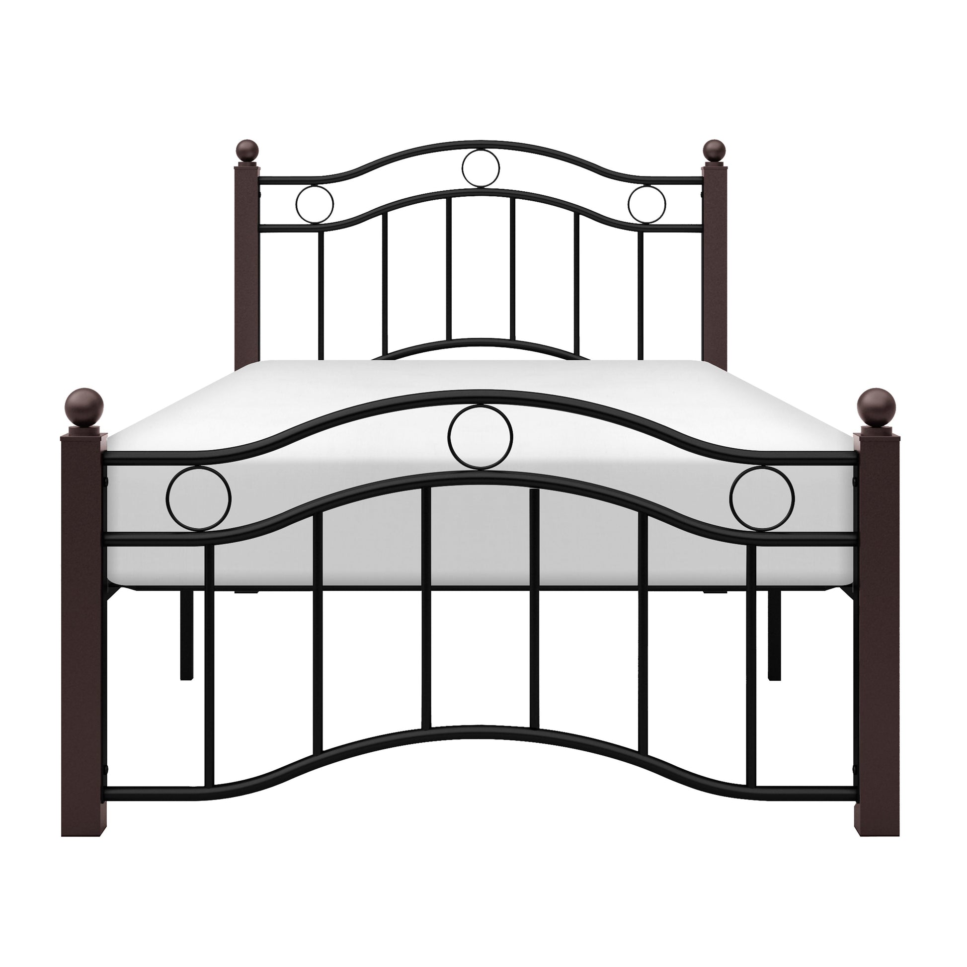 Averny Black/Brown Twin Metal Platfom Bed - 2020TBK-1 - Luna Furniture - Dallas Store
