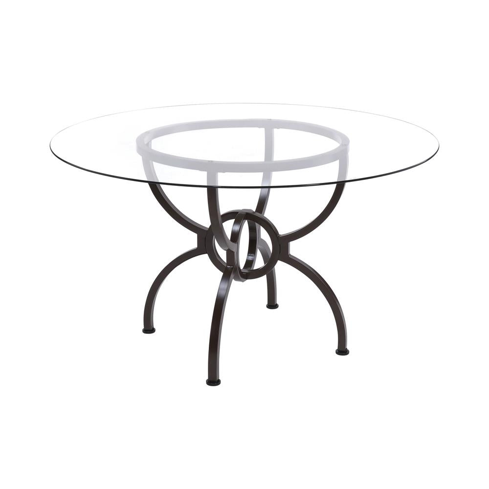 Aviano Gunmetal Dining Table Base - 108291 - Luna Furniture - Dallas Store