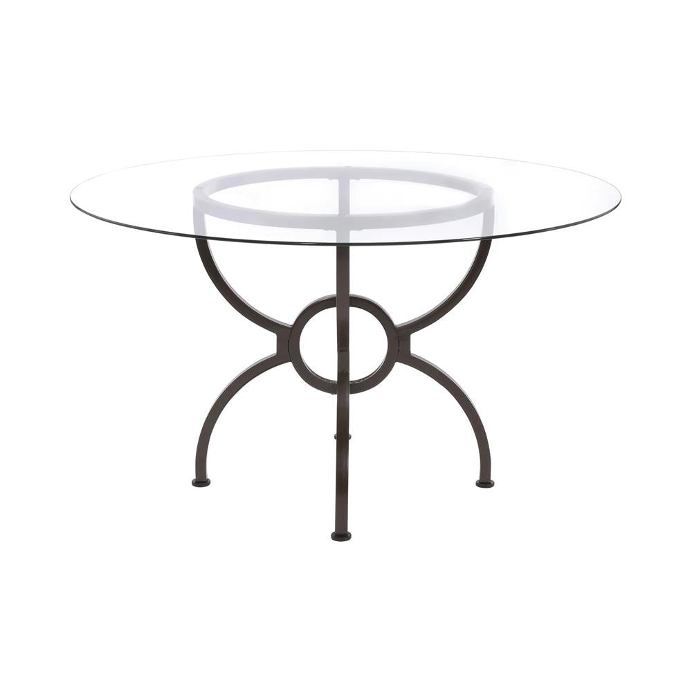 Aviano Gunmetal Dining Table Base - 108291 - Luna Furniture - Dallas Store