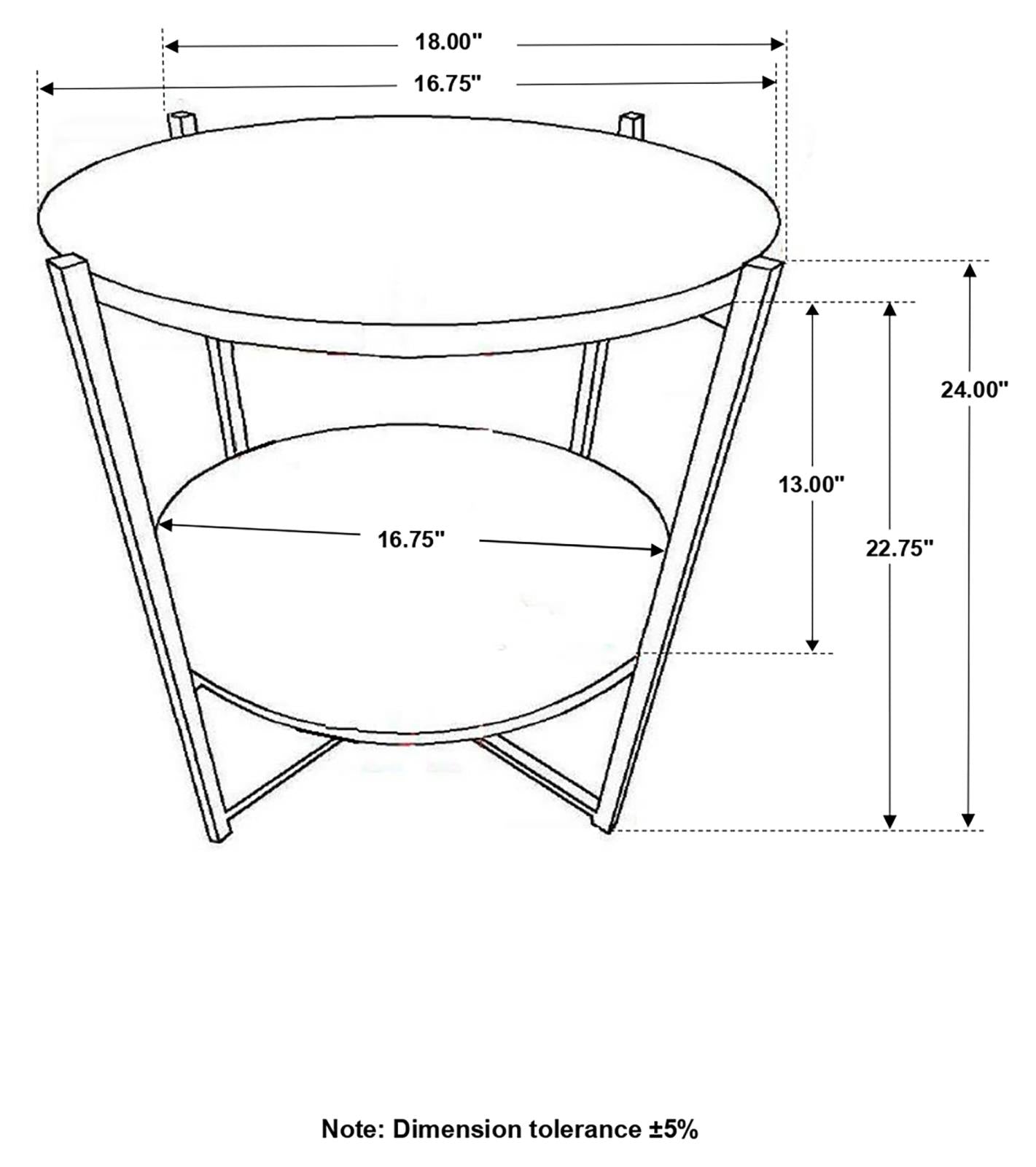 Axel Natural/Gunmetal Round Accent Table with Open Shelf - 935993 - Luna Furniture - Dallas Store