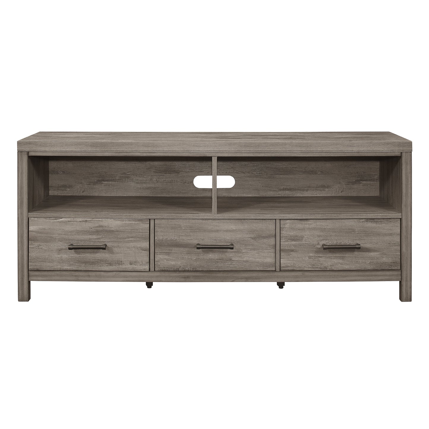 Bainbridge Weathered Gray 66" TV Stand - 15260-66T - Luna Furniture - Dallas Store