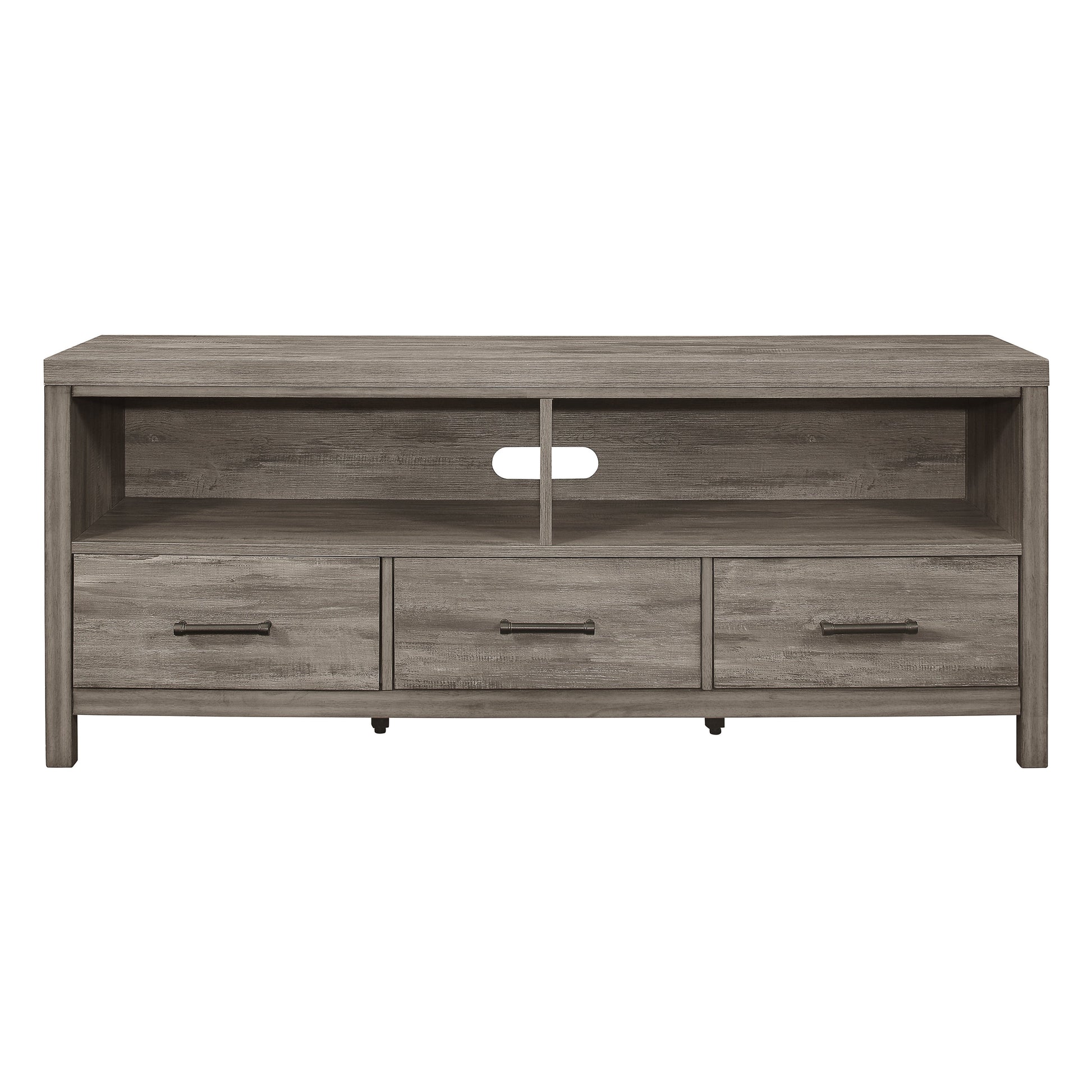 Bainbridge Weathered Gray 66" TV Stand - 15260-66T - Luna Furniture - Dallas Store
