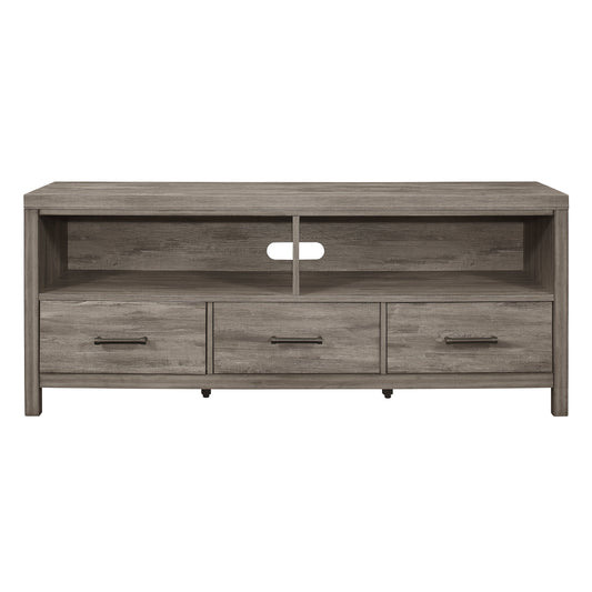 Bainbridge Weathered Gray 66" TV Stand - 15260-66T - Luna Furniture - Dallas Store