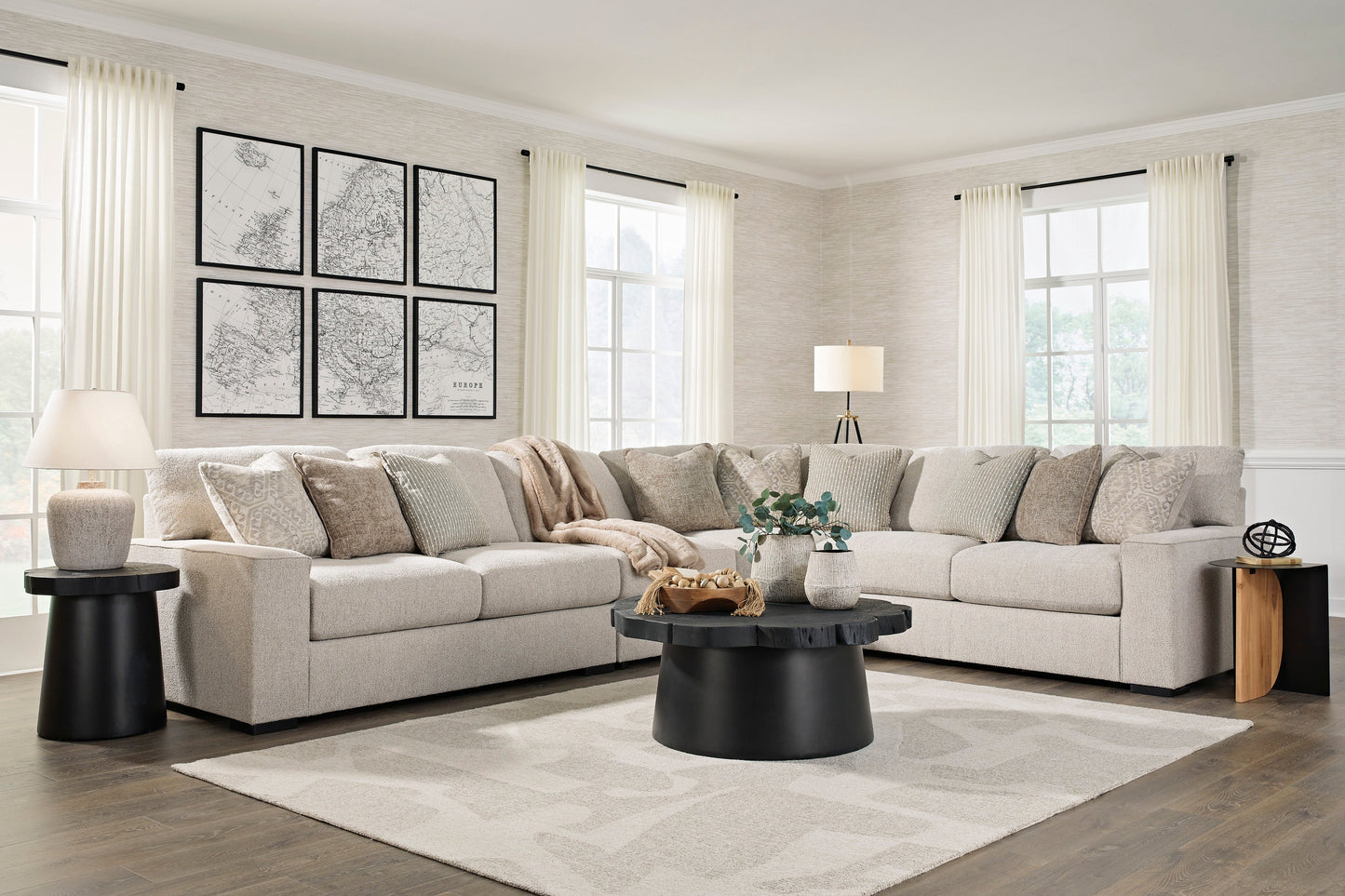 Ballyton Sand 4-Piece Sectional - SET | 2510255 | 2510256 | 2510277 | 2510246 - Luna Furniture - Dallas Store