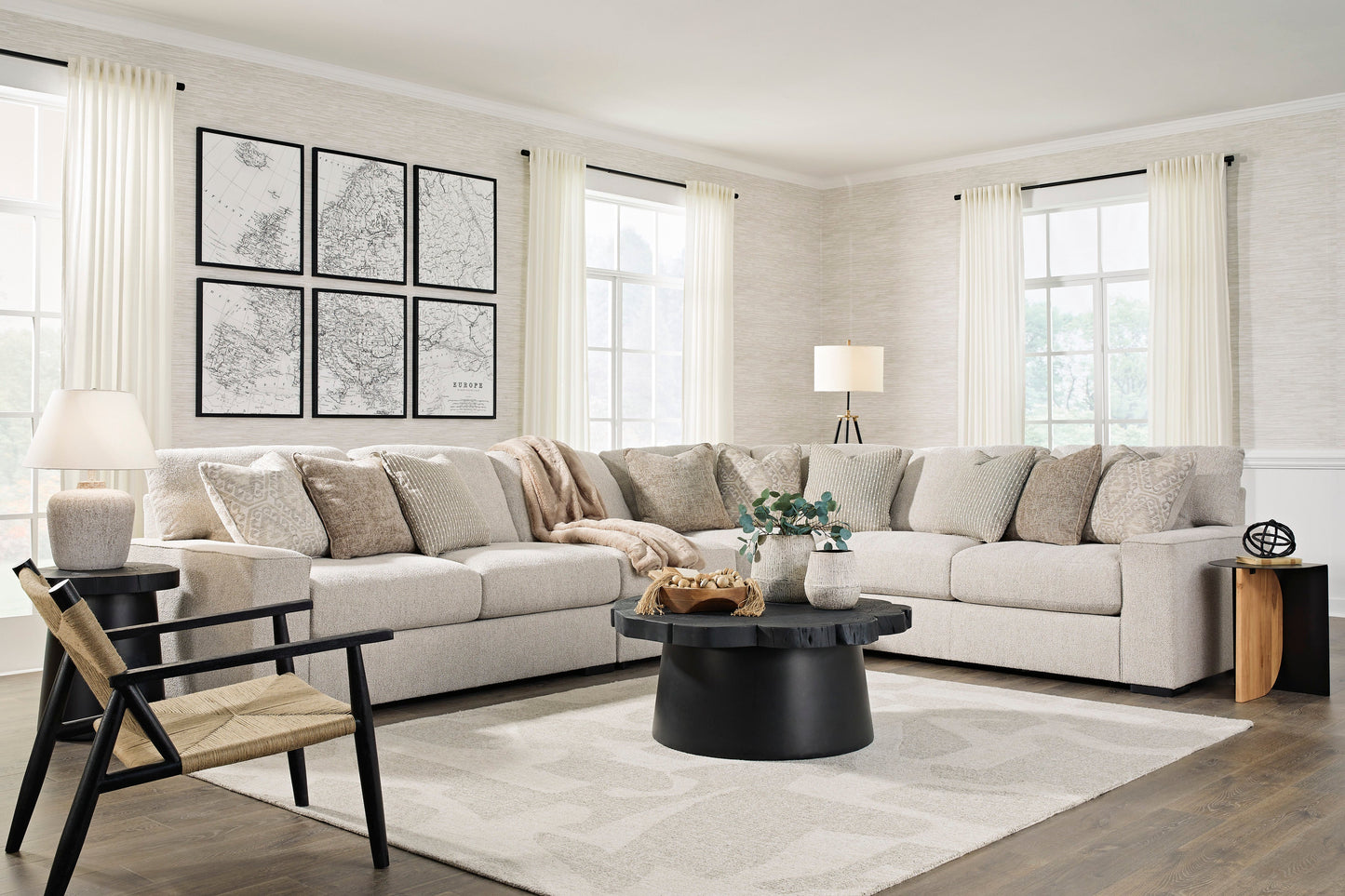Ballyton Sand 4-Piece Sectional - SET | 2510255 | 2510256 | 2510277 | 2510246 - Luna Furniture - Dallas Store