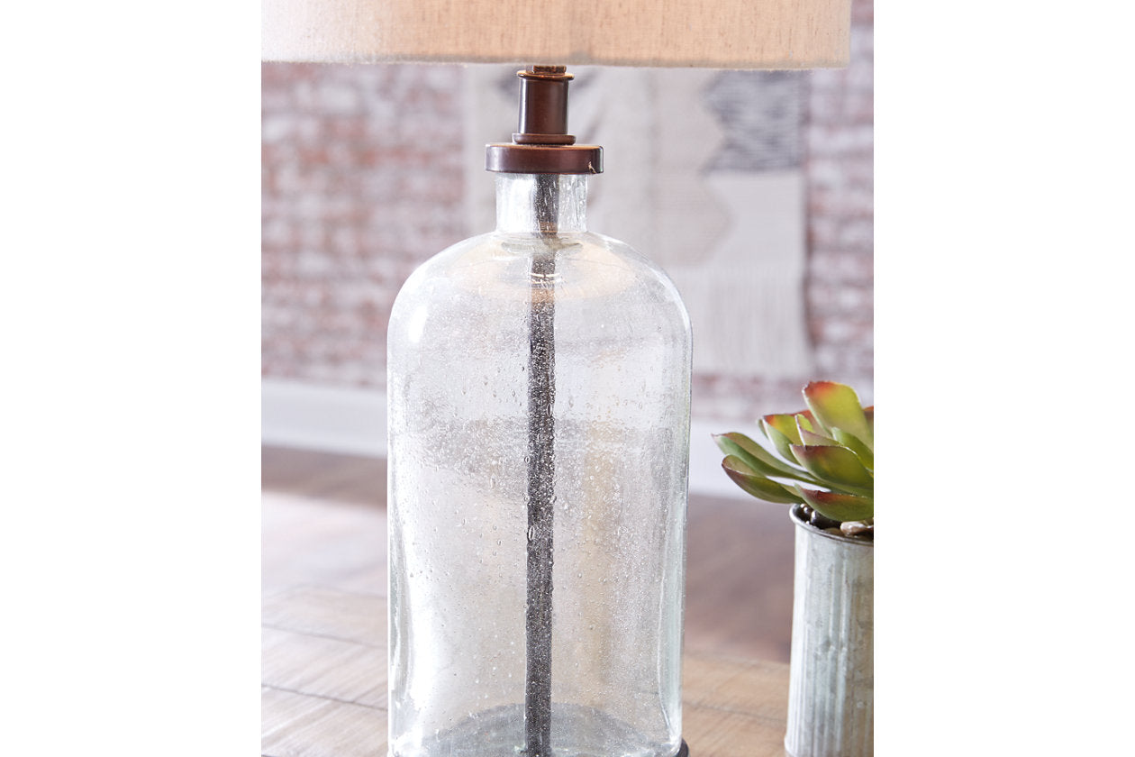 Bandile Clear/Bronze Finish Table Lamp - L430674 - Luna Furniture - Dallas Store