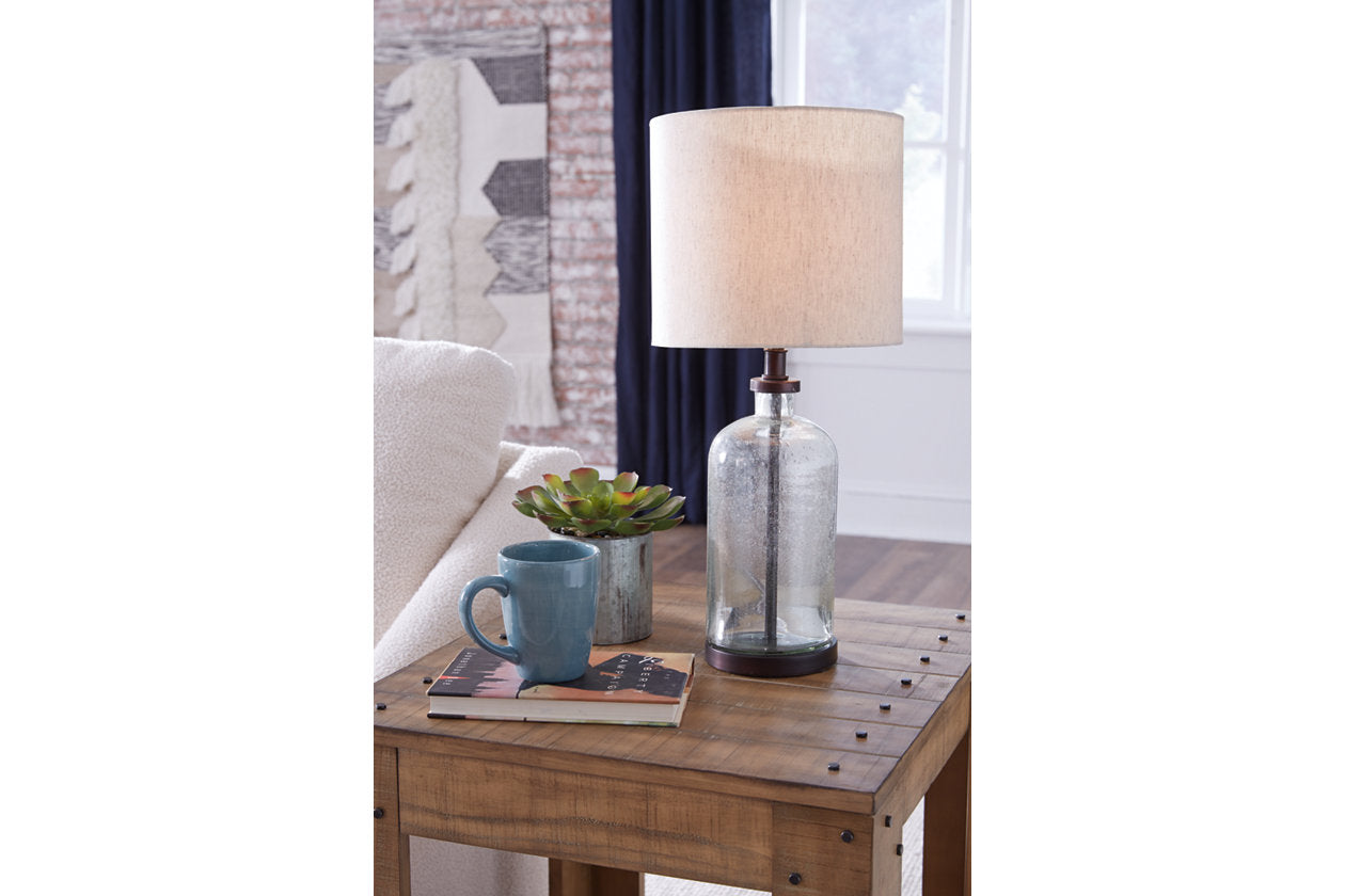 Bandile Clear/Bronze Finish Table Lamp - L430674 - Luna Furniture - Dallas Store