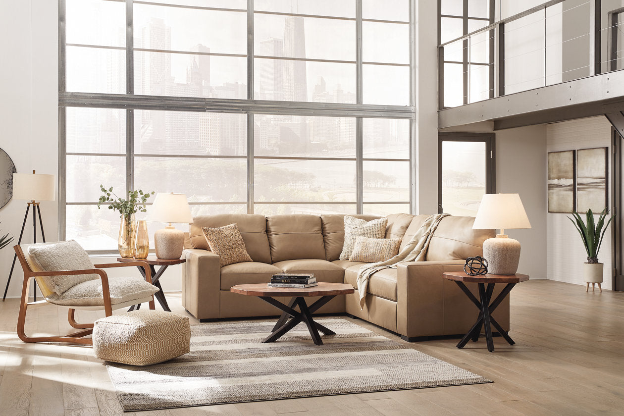 Bandon Toffee Leather 2-Piece LAF Sectional - SET | 3800648 | 3800656 - Luna Furniture - Dallas Store