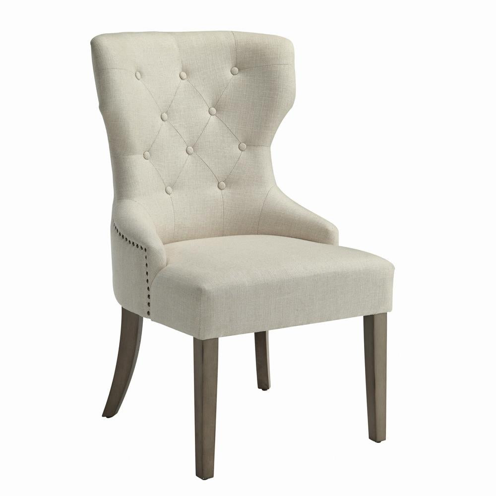 Baney Beige Tufted Upholstered Dining Chair - 104507 - Luna Furniture - Dallas Store