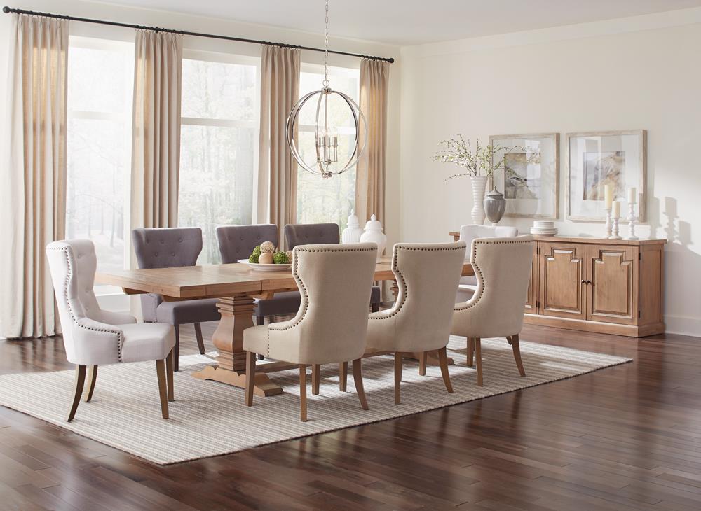 Baney Beige Tufted Upholstered Dining Chair - 104507 - Luna Furniture - Dallas Store
