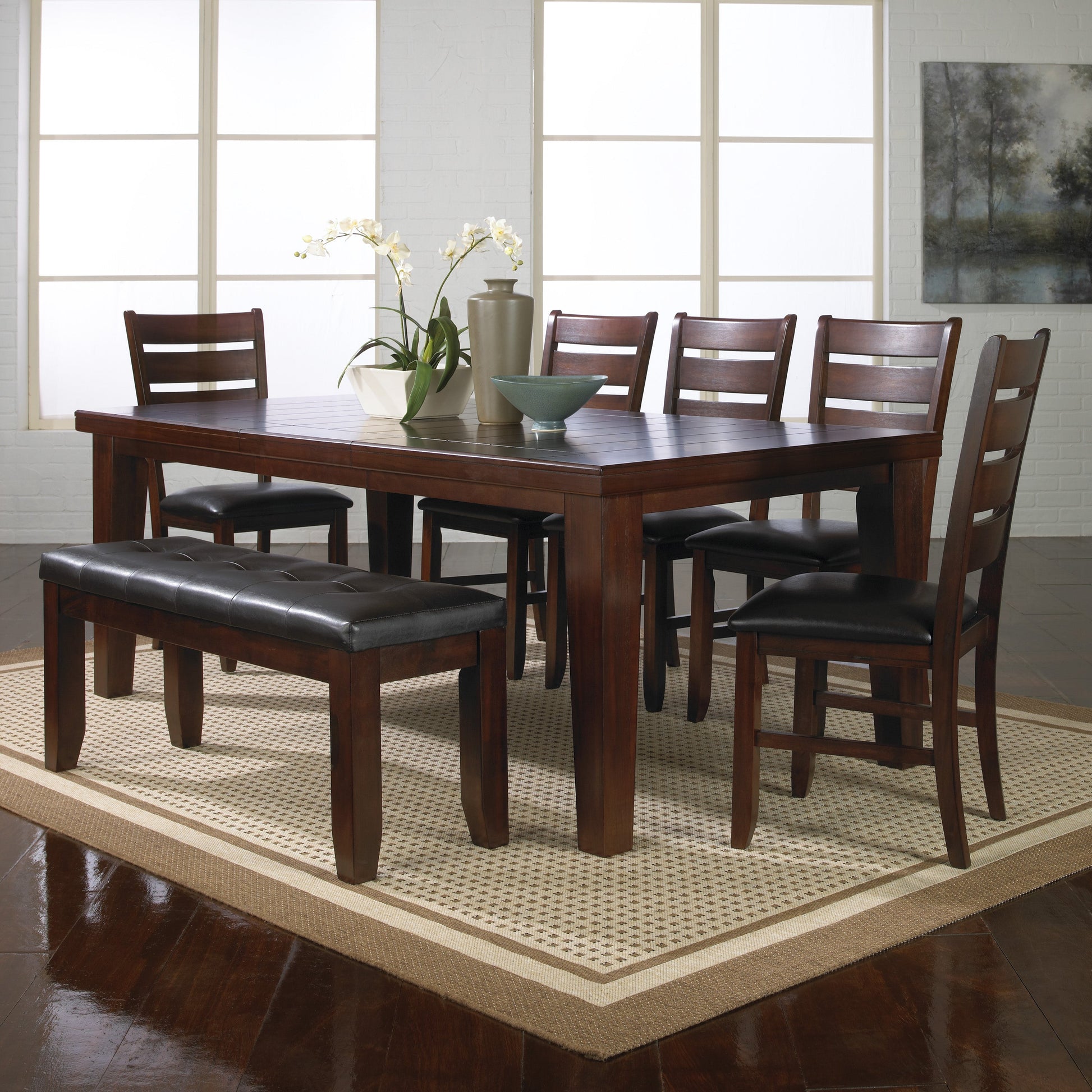 Bardstown Cherry Brown Extendable Dining Table - 2152T-4282 - Luna Furniture - Dallas Store