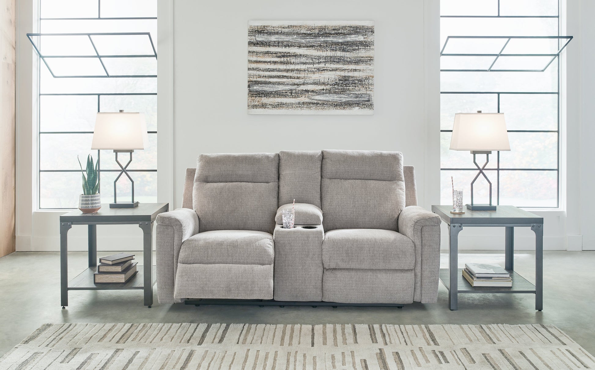 Barnsana Ash Power Reclining Loveseat with Console - 3320196 - Luna Furniture - Dallas Store
