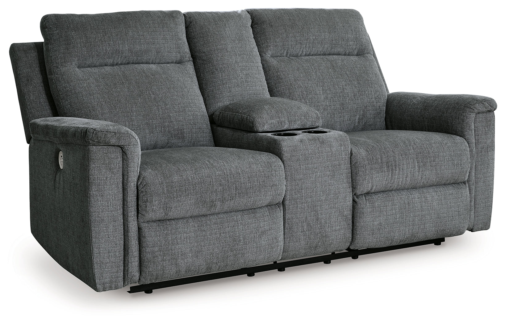 Barnsana Gravel Power Reclining Loveseat with Console - 3320296 - Luna Furniture - Dallas Store