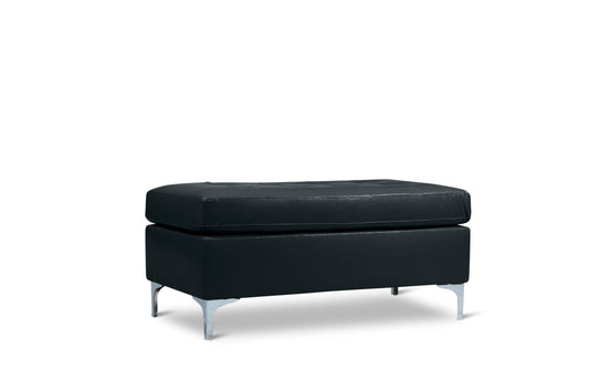 Barrington New Black Ottoman - SH8378BLK-4 - Luna Furniture - Dallas Store