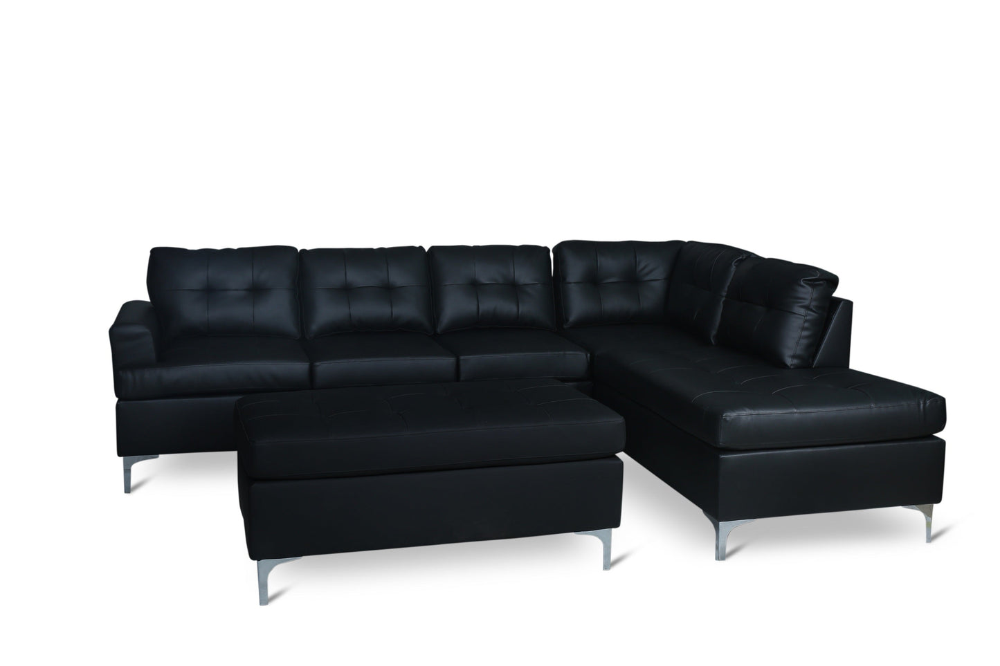 Barrington New Black Ottoman - SH8378BLK-4 - Luna Furniture - Dallas Store