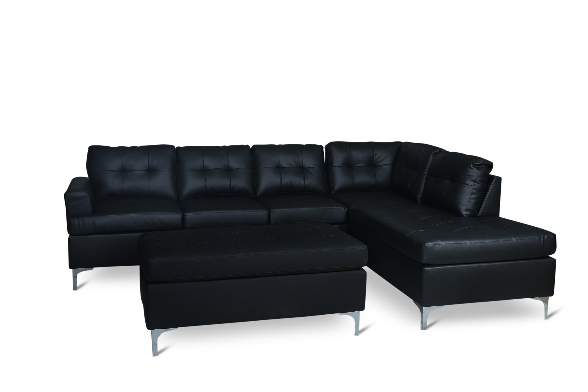 Barrington New Black Ottoman - SH8378BLK-4 - Luna Furniture - Dallas Store