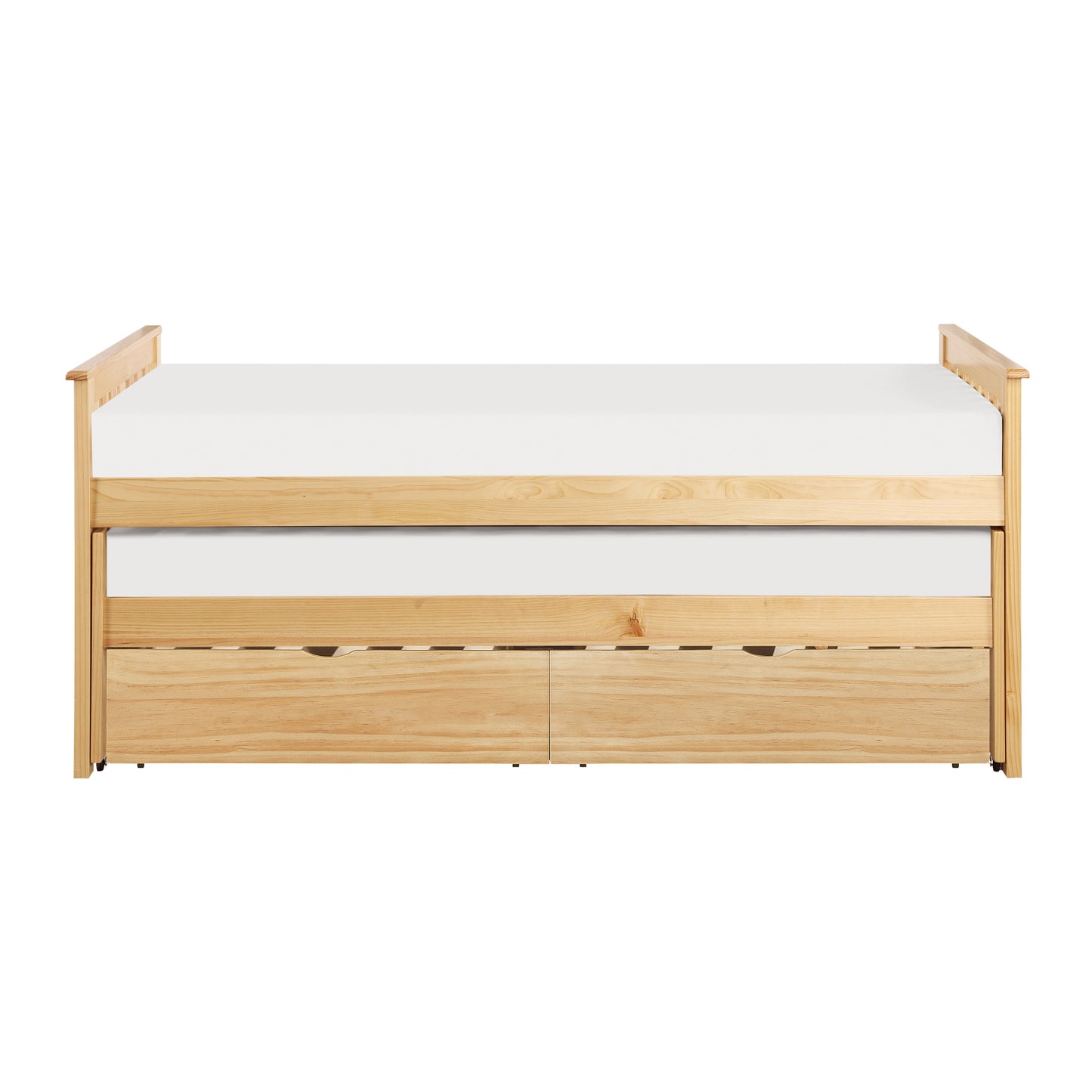 Bartly Pine Twin/Twin Bed with Storage Boxes - SET | B2043RT-1 | B2043RT-2 | B2043RT-SL | B2043-T - Luna Furniture - Dallas Store