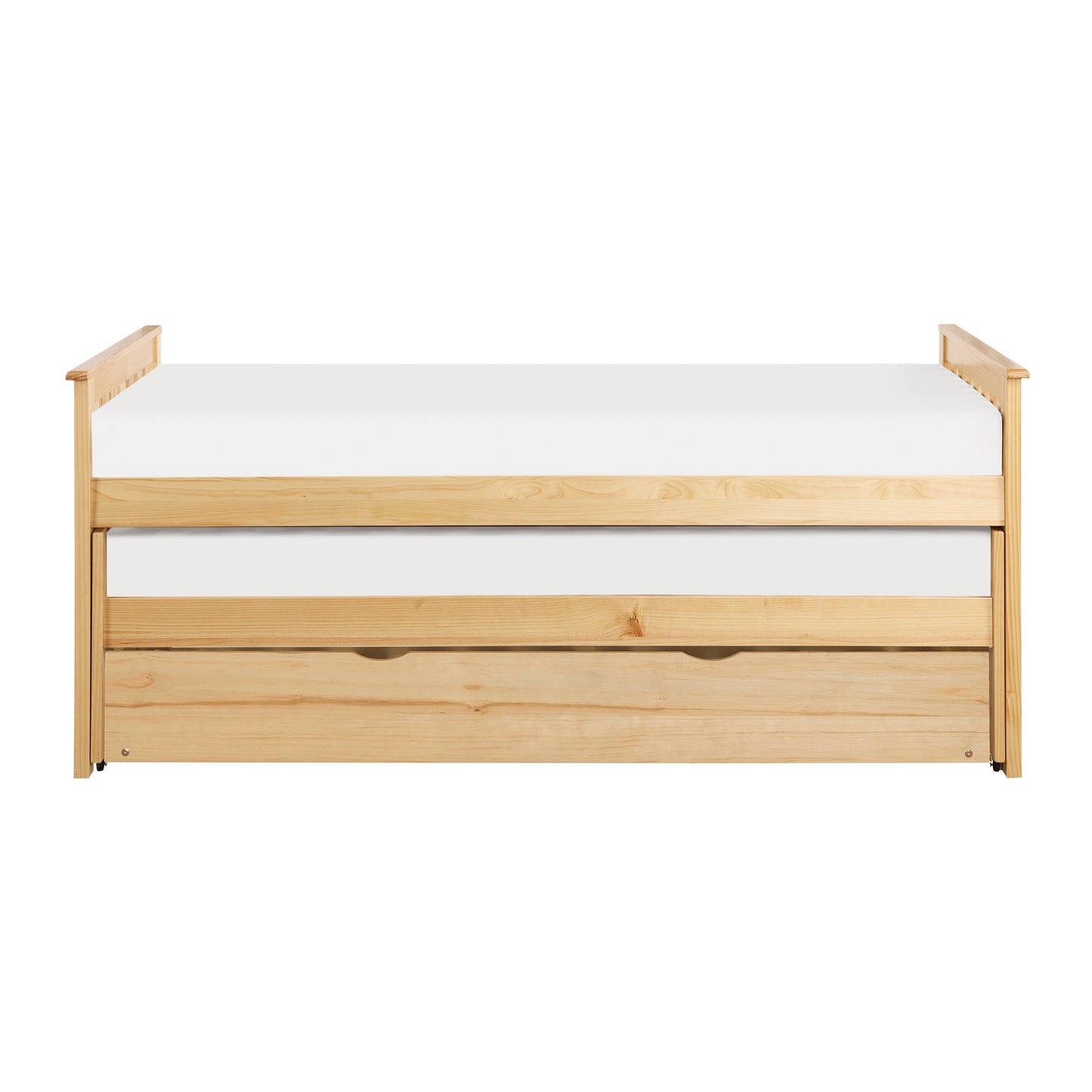 Bartly Pine Twin/Twin Bed with Twin Trundle - SET | B2043RT-1 | B2043RT-2 | B2043RT-SL | B2043-R - Luna Furniture - Dallas Store