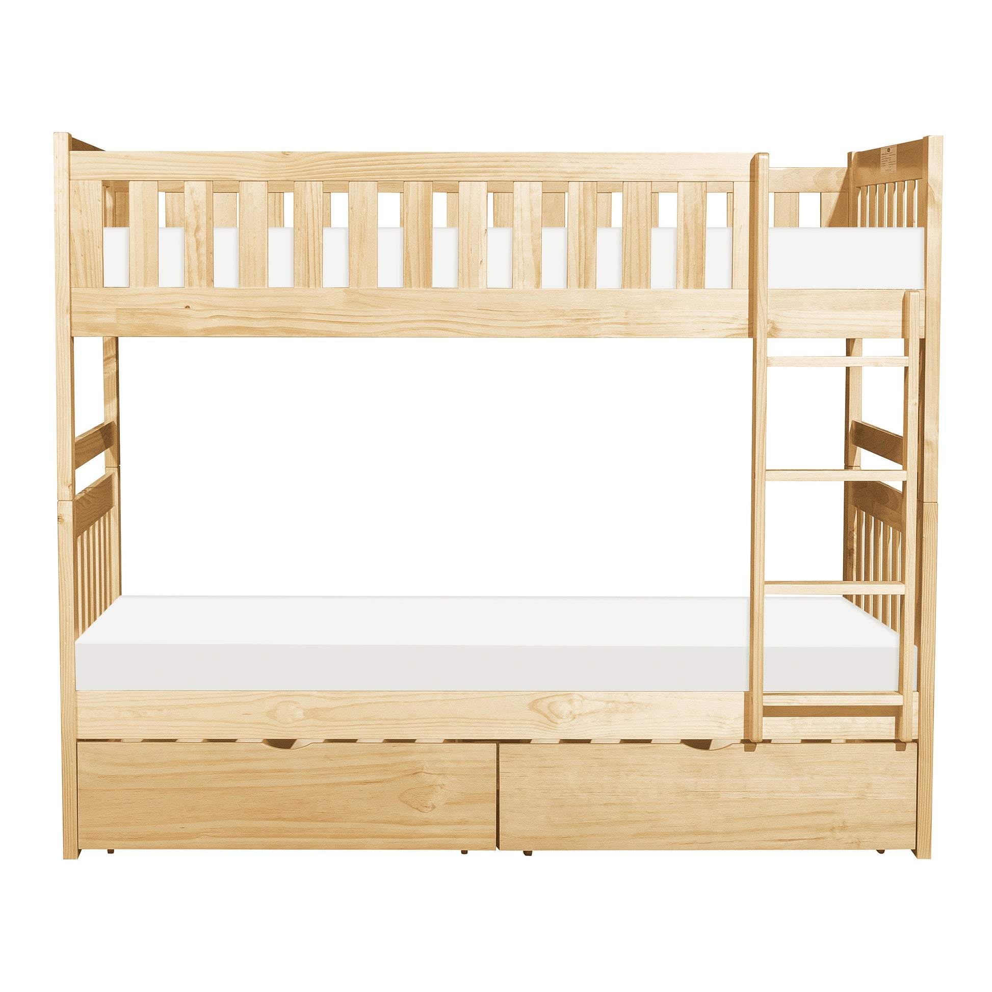 Bartly Pine Twin/Twin Bunk Bed with Storage Boxes - SET | B2043-1 | B2043-2 | B2043-SL | B2043-T - Luna Furniture - Dallas Store