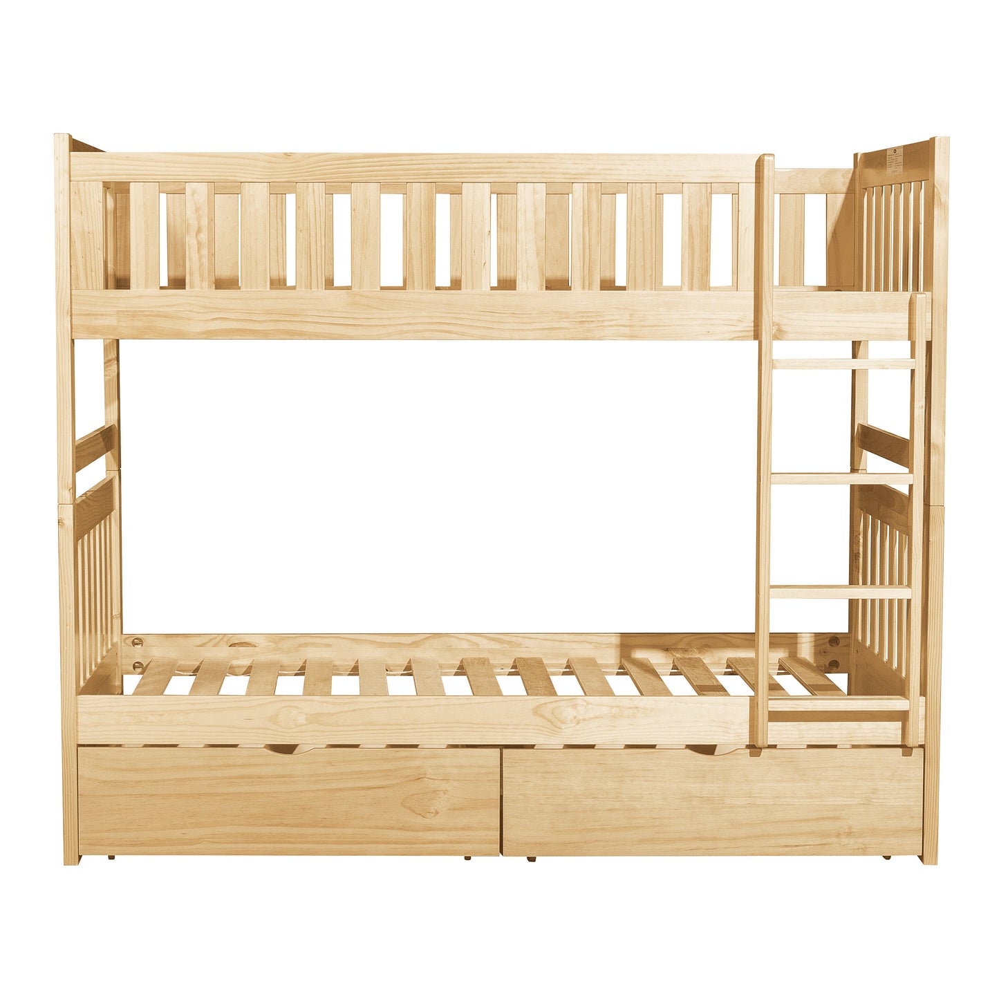 Bartly Pine Twin/Twin Bunk Bed with Storage Boxes - SET | B2043-1 | B2043-2 | B2043-SL | B2043-T - Luna Furniture - Dallas Store