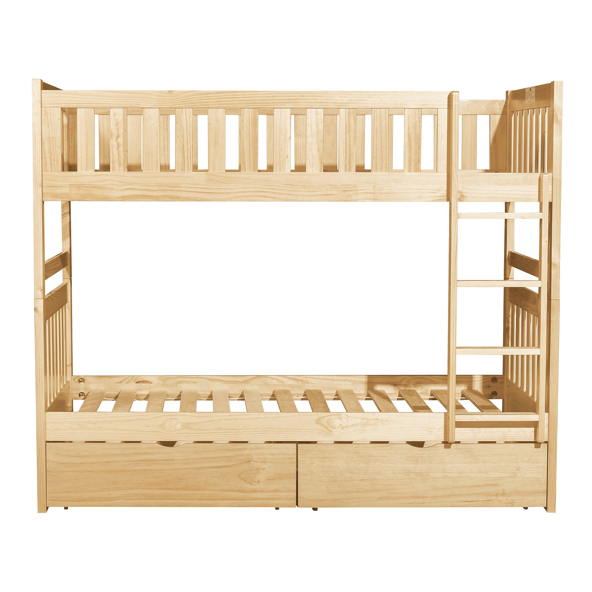 Bartly Pine Twin/Twin Bunk Bed with Storage Boxes - SET | B2043-1 | B2043-2 | B2043-SL | B2043-T - Luna Furniture - Dallas Store