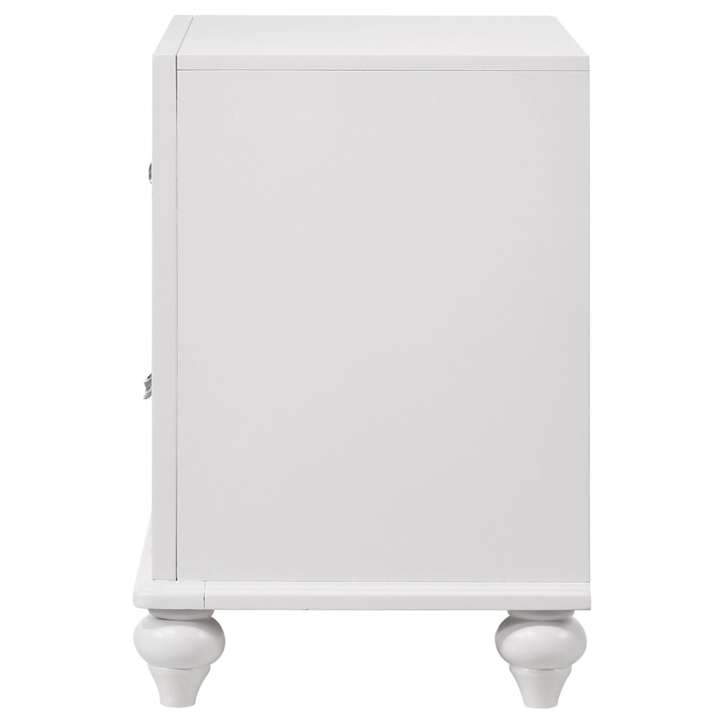 Barzini 2-Drawer Nightstand White - 205892 - Luna Furniture - Dallas Store