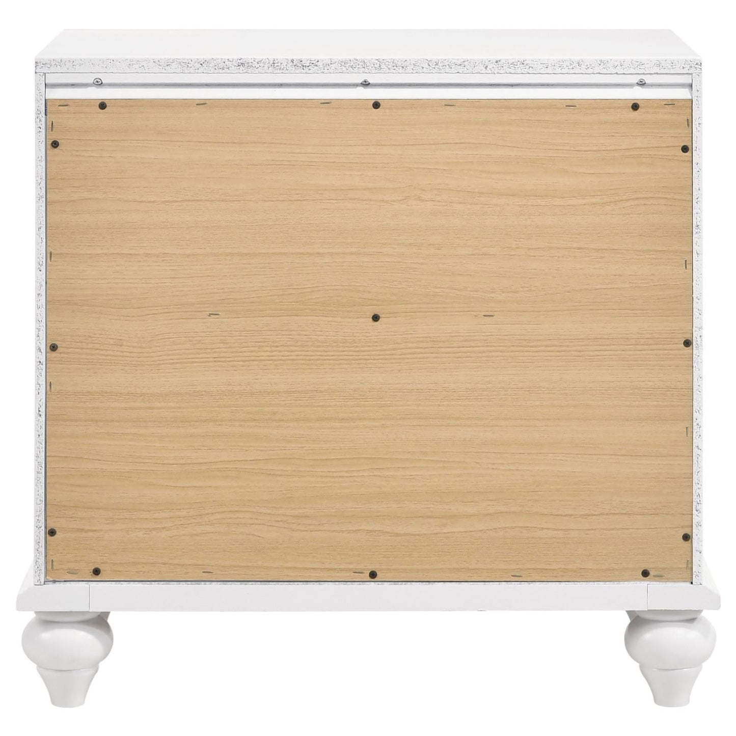 Barzini 2-Drawer Nightstand White - 205892 - Luna Furniture - Dallas Store