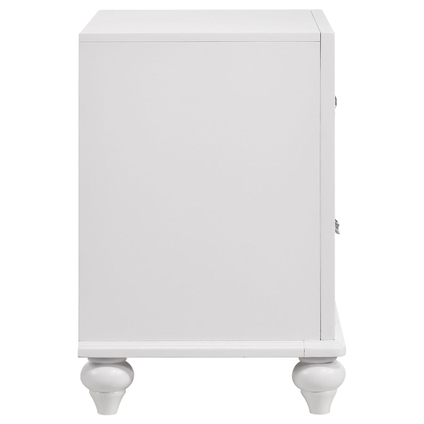 Barzini 2-Drawer Nightstand White - 205892 - Luna Furniture - Dallas Store