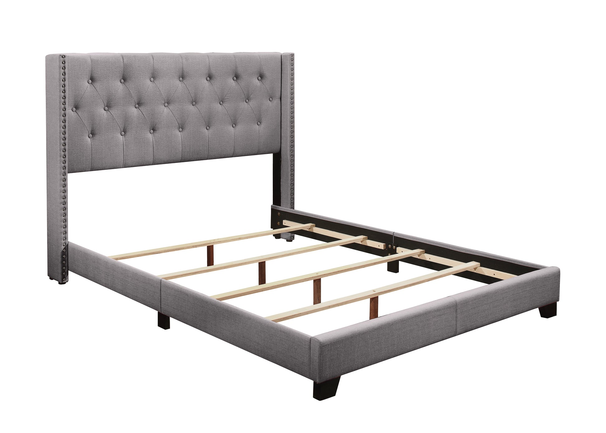 Barzini Gray Full Upholstered Bed - SH215FGRY-1 - Luna Furniture - Dallas Store