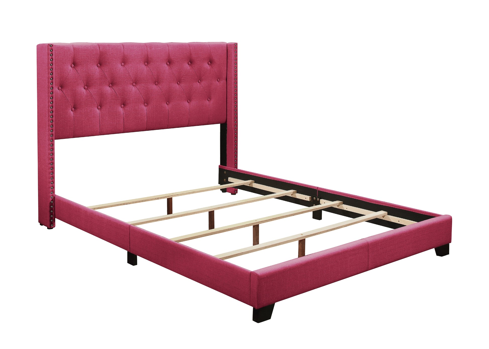 Barzini Pink Queen Upholstered Bed - SH215PNK-1 - Luna Furniture - Dallas Store