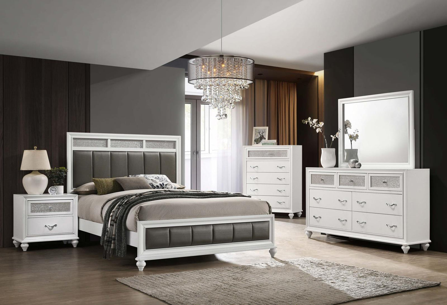 Barzini White 7-Drawer Dresser - 205893 - Luna Furniture - Dallas Store