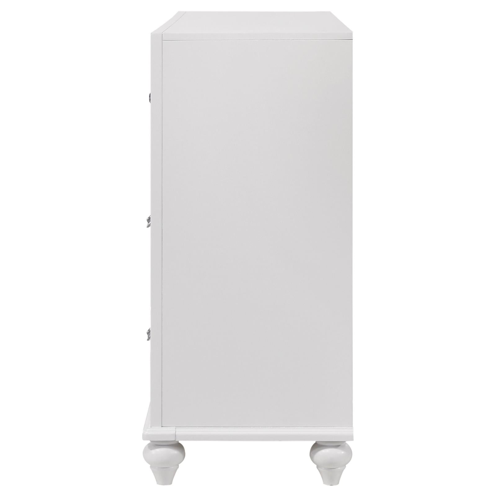 Barzini White 7-Drawer Dresser - 205893 - Luna Furniture - Dallas Store