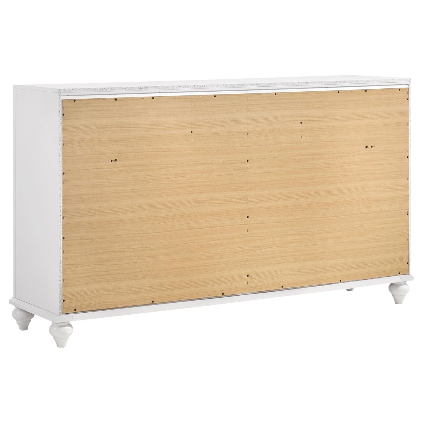 Barzini White 7-Drawer Dresser - 205893 - Luna Furniture - Dallas Store