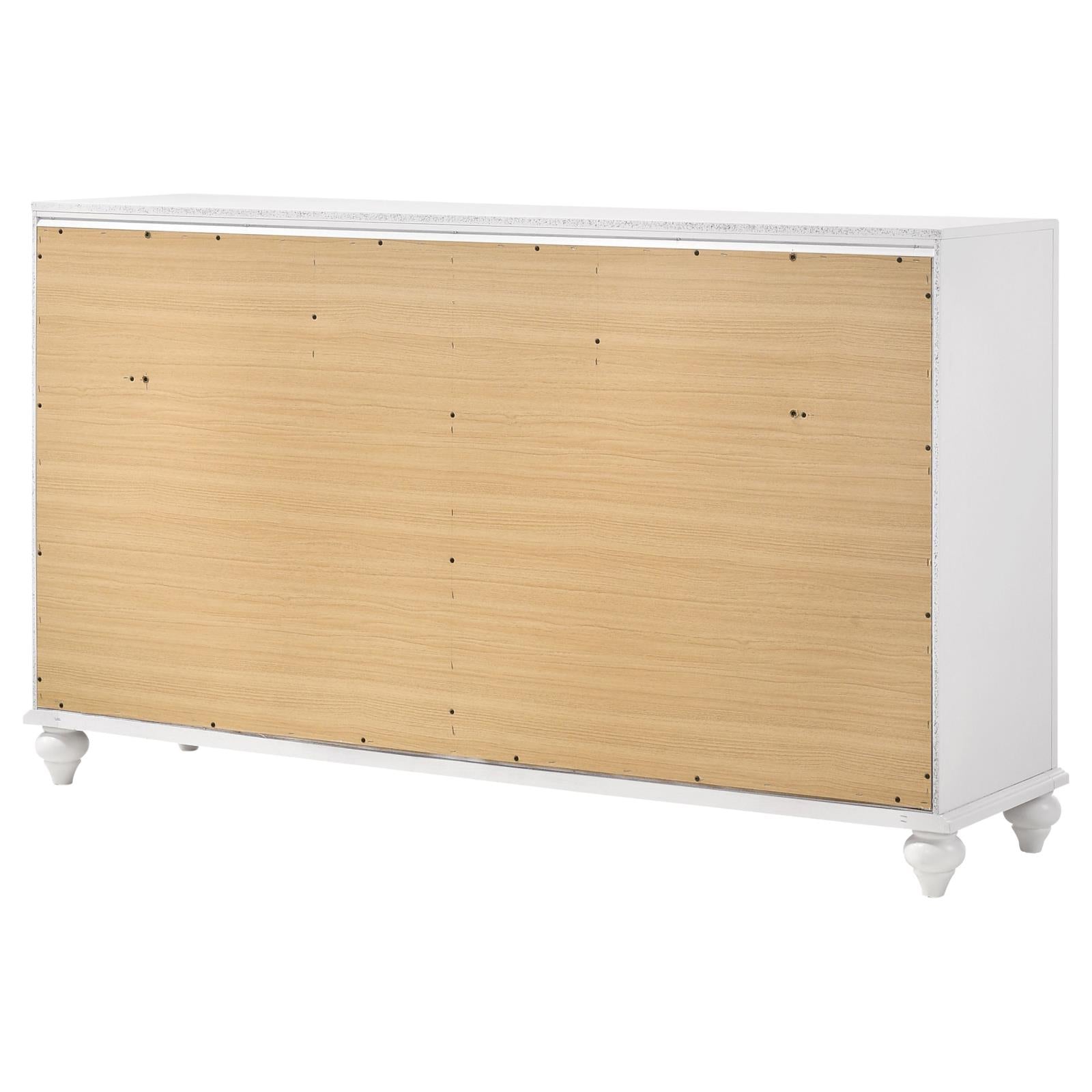 Barzini White 7-Drawer Dresser - 205893 - Luna Furniture - Dallas Store