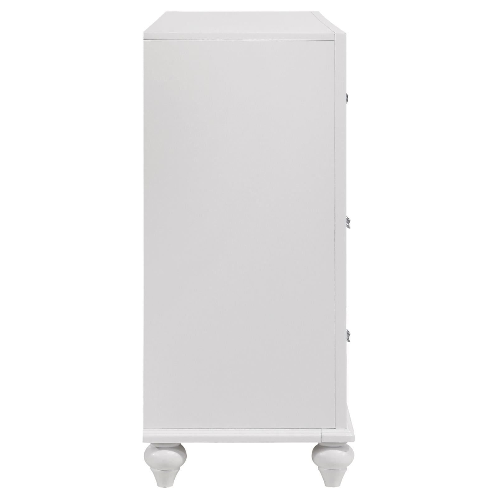 Barzini White 7-Drawer Dresser - 205893 - Luna Furniture - Dallas Store