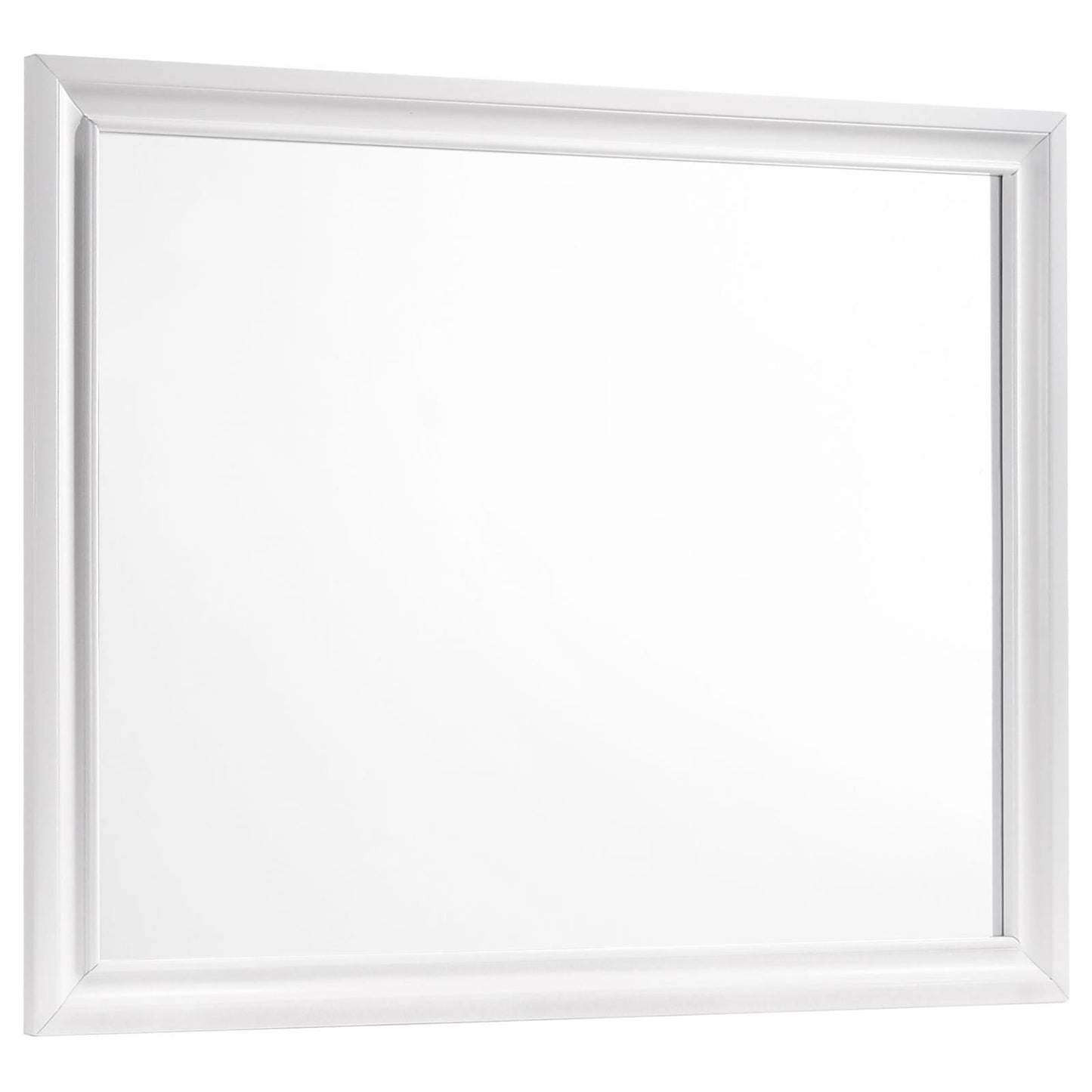 Barzini White Rectangle Dresser Mirror - 205894 - Luna Furniture - Dallas Store