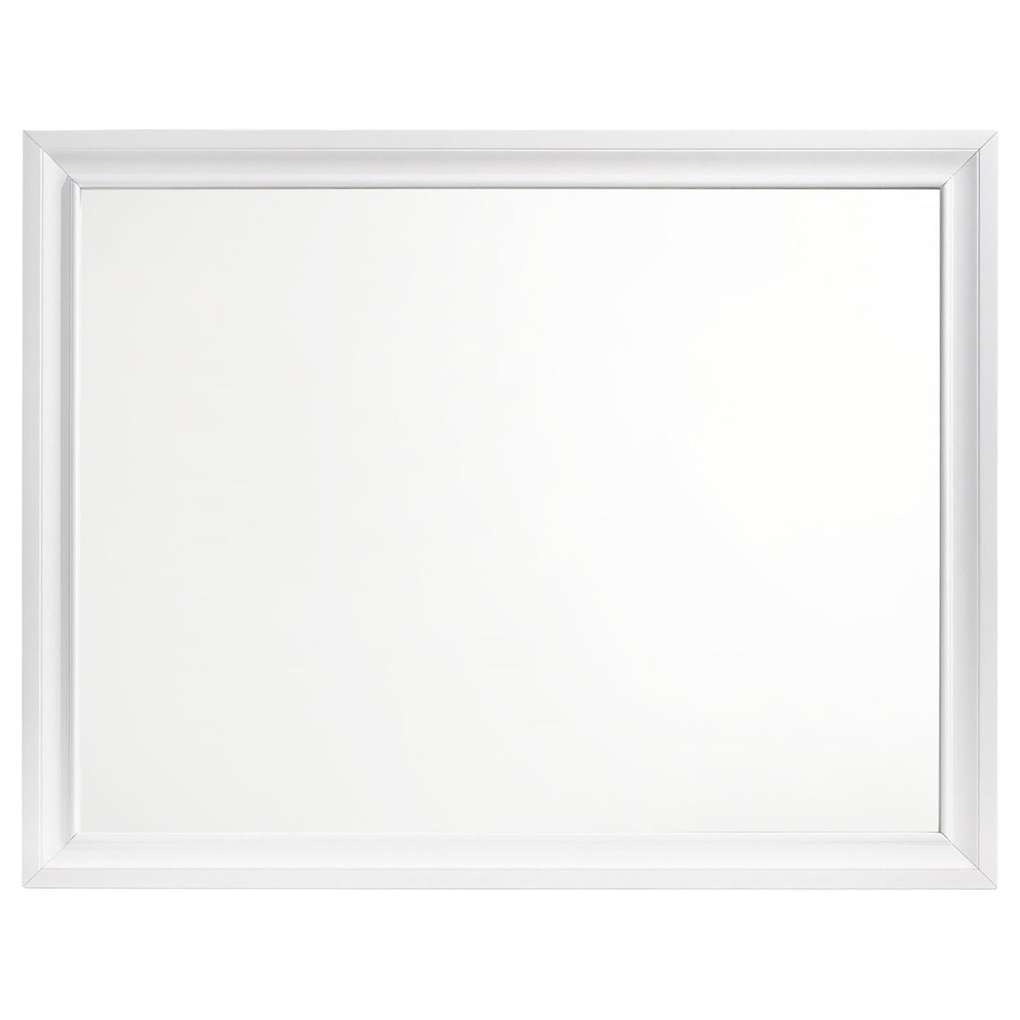 Barzini White Rectangle Dresser Mirror - 205894 - Luna Furniture - Dallas Store