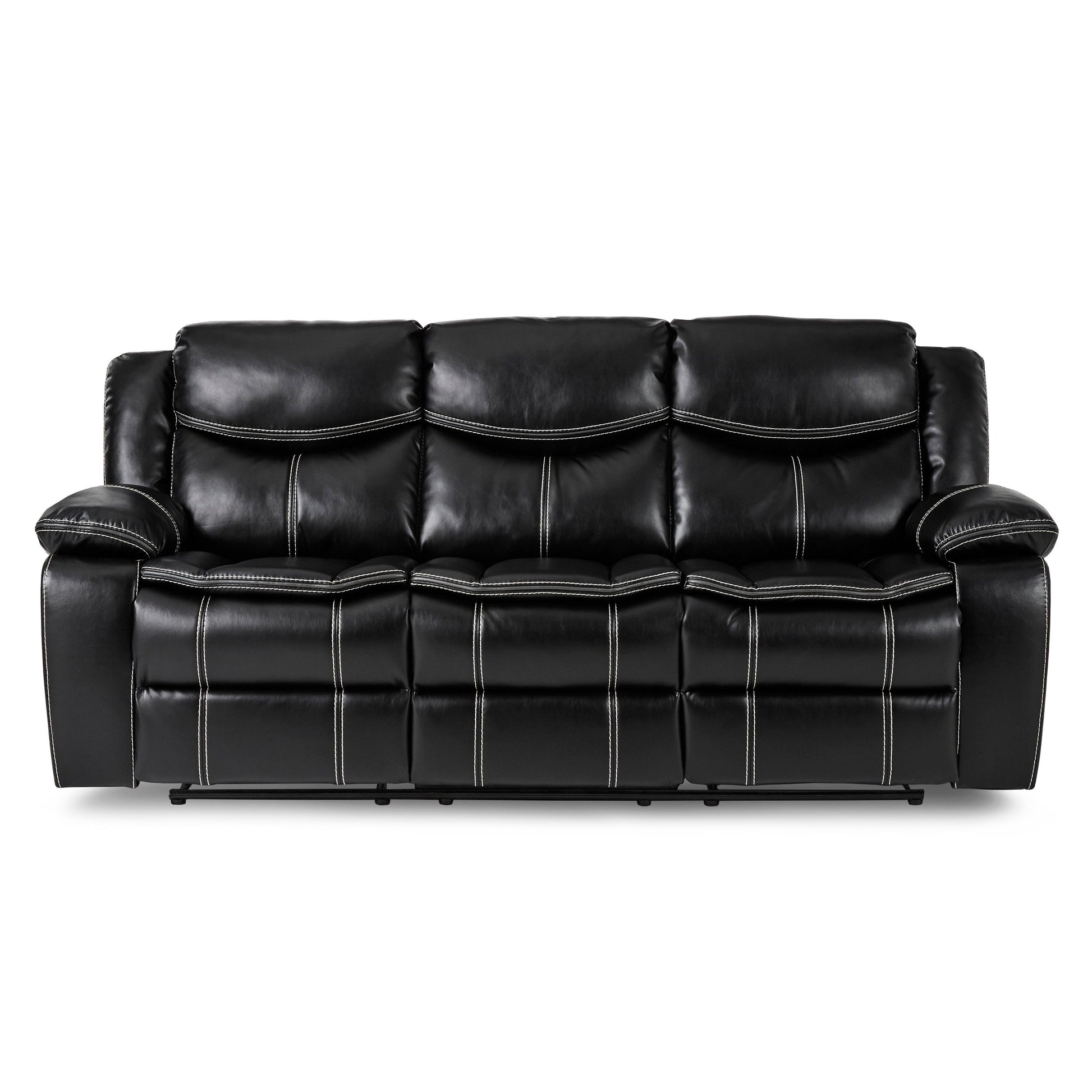 Bastrop Black Reclining Living Room Set - SET | 8230BLK-3 | 8230BLK-2 | 8230BLK-1 - Luna Furniture - Dallas Store