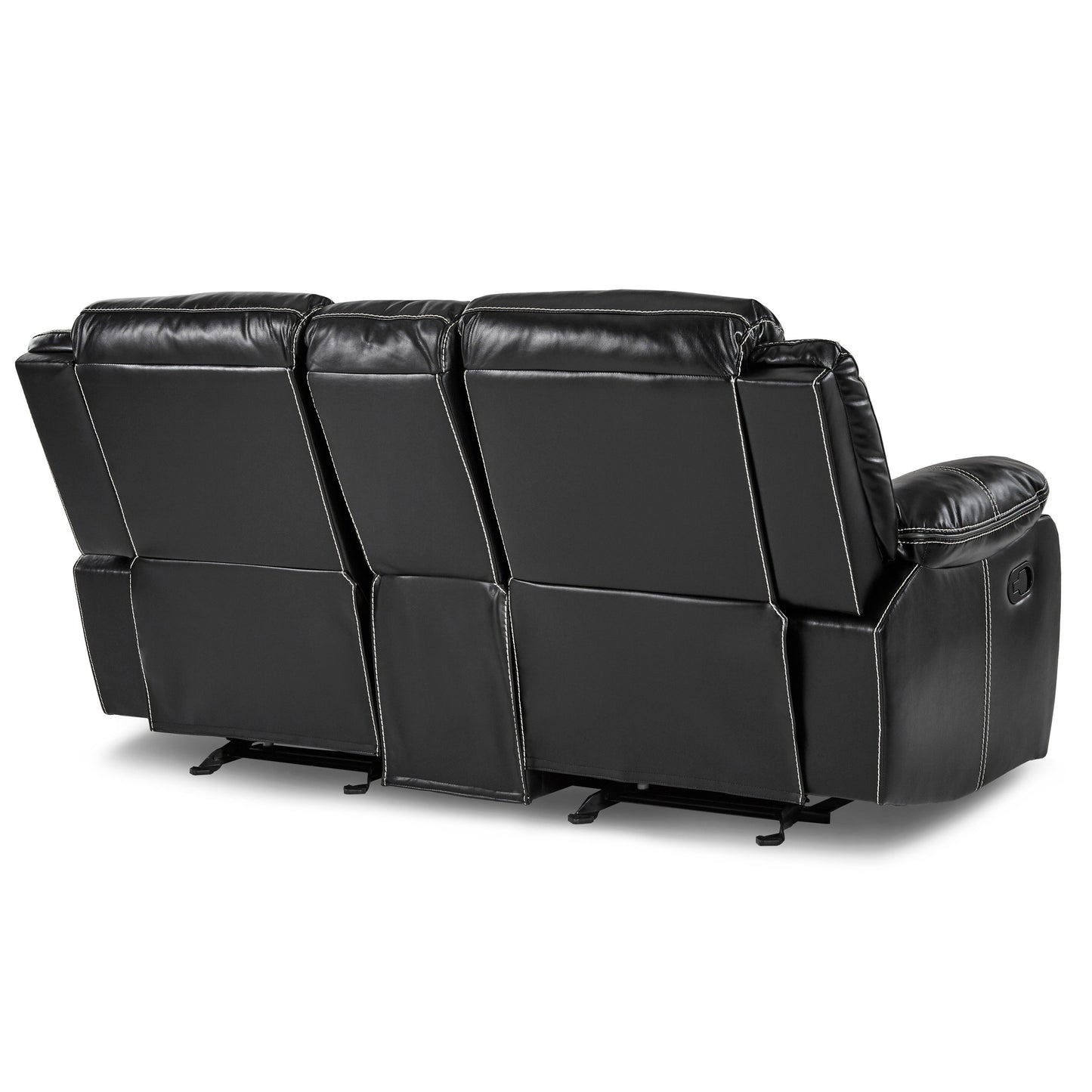 Bastrop Black Reclining Loveseat - 8230BLK-2 - Luna Furniture - Dallas Store