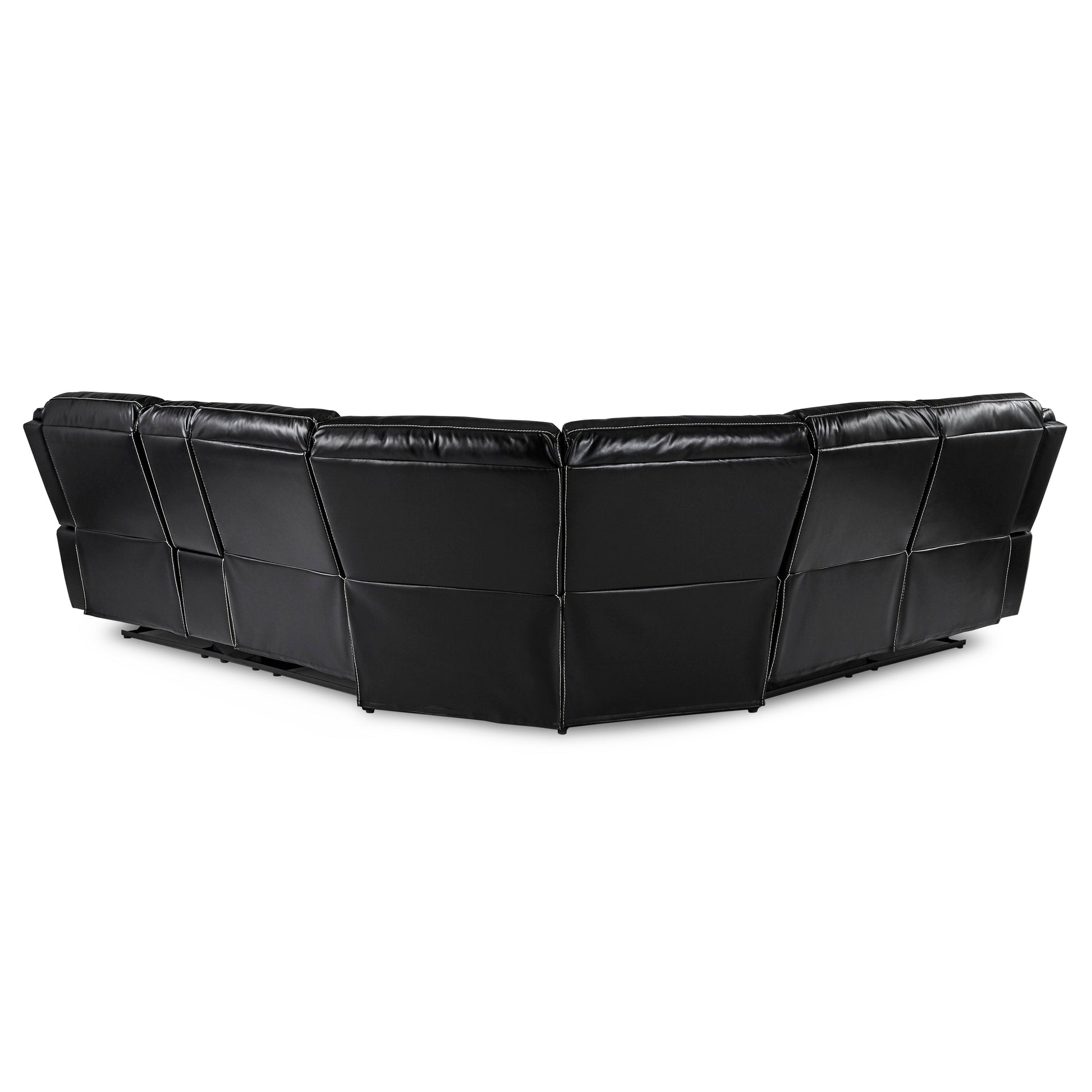 Bastrop Black Reclining Sectional - SET | 8230BLK-2L | 8230BLK-2RCN | 8230BLK-CR - Luna Furniture - Dallas Store