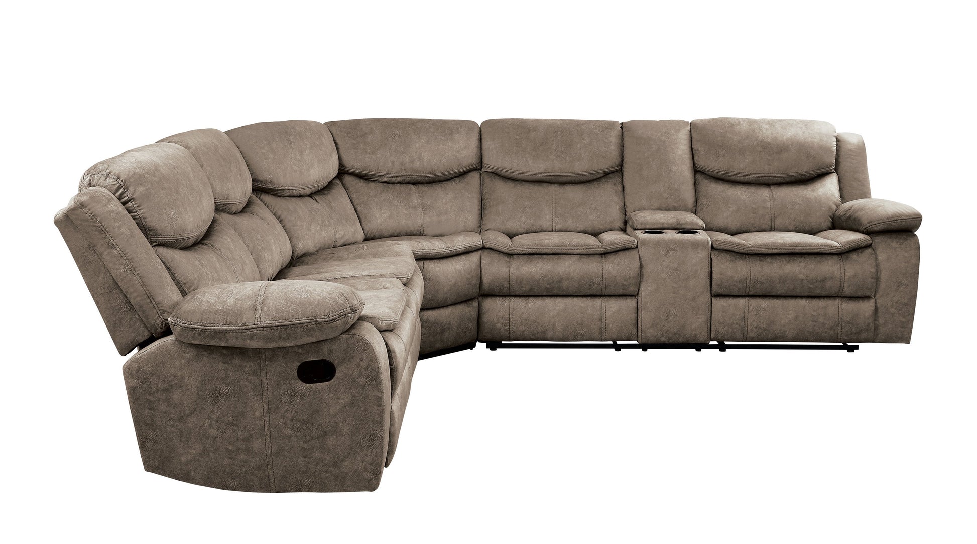 Bastrop Brown Microfiber Sectional - 8230FBR*SC - Luna Furniture - Dallas Store