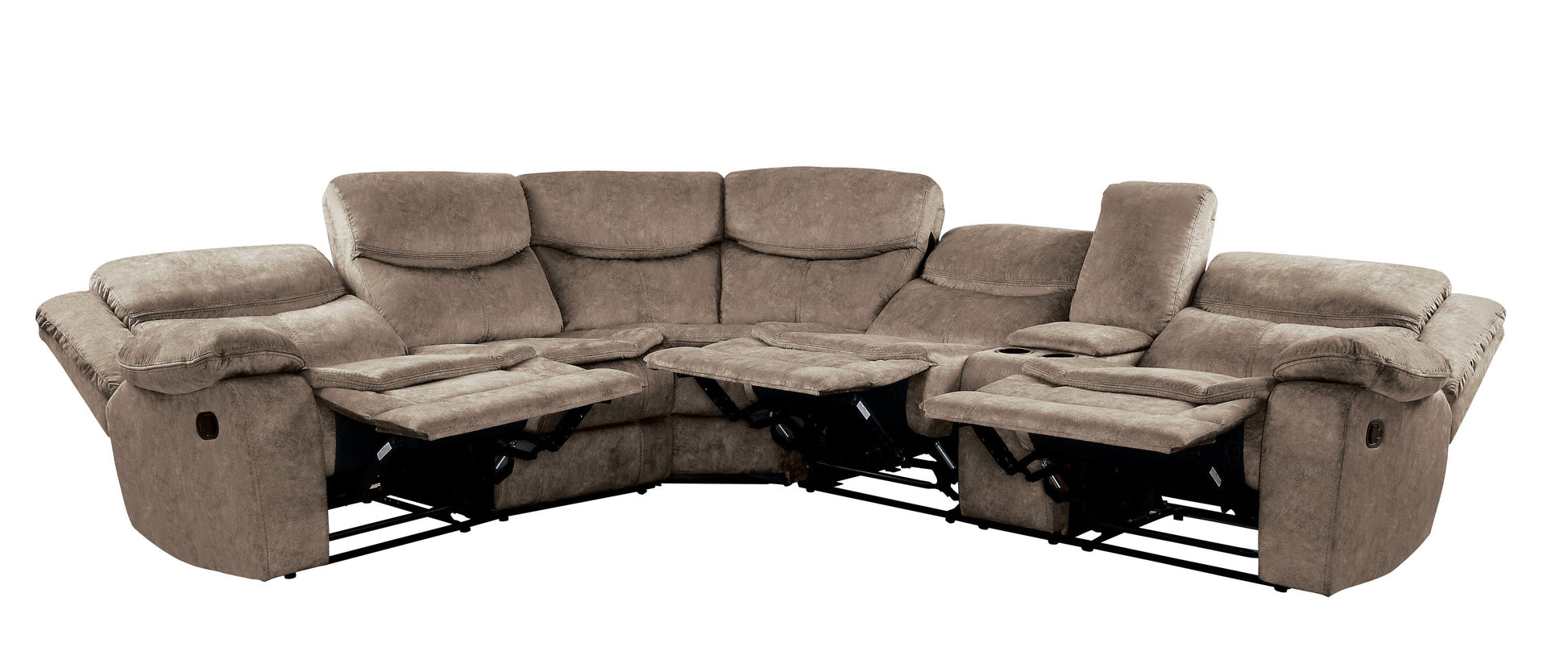 Bastrop Brown Microfiber Sectional - 8230FBR*SC - Luna Furniture - Dallas Store