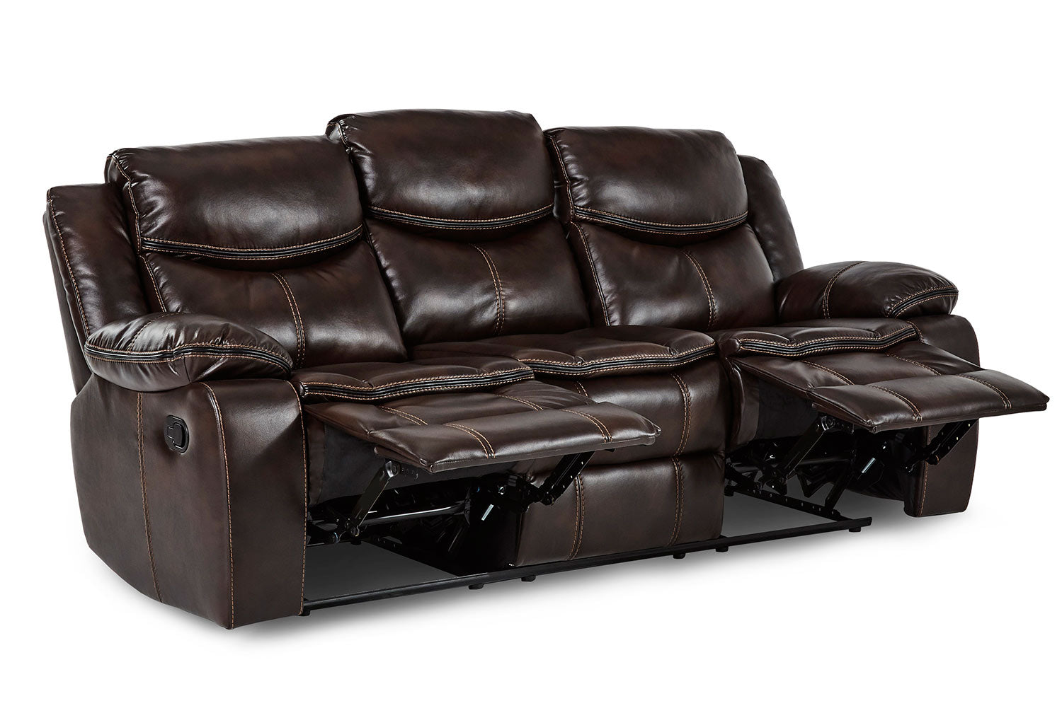 Bastrop Brown Reclining Living Room Set - SET | 8230BRW-2 | 8230BRW-3 - Luna Furniture - Dallas Store