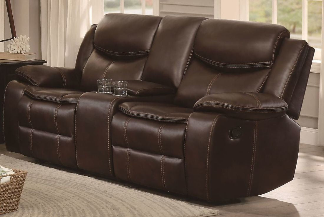 Bastrop Brown Reclining Loveseat - 8230BRW-2 - Luna Furniture - Dallas Store