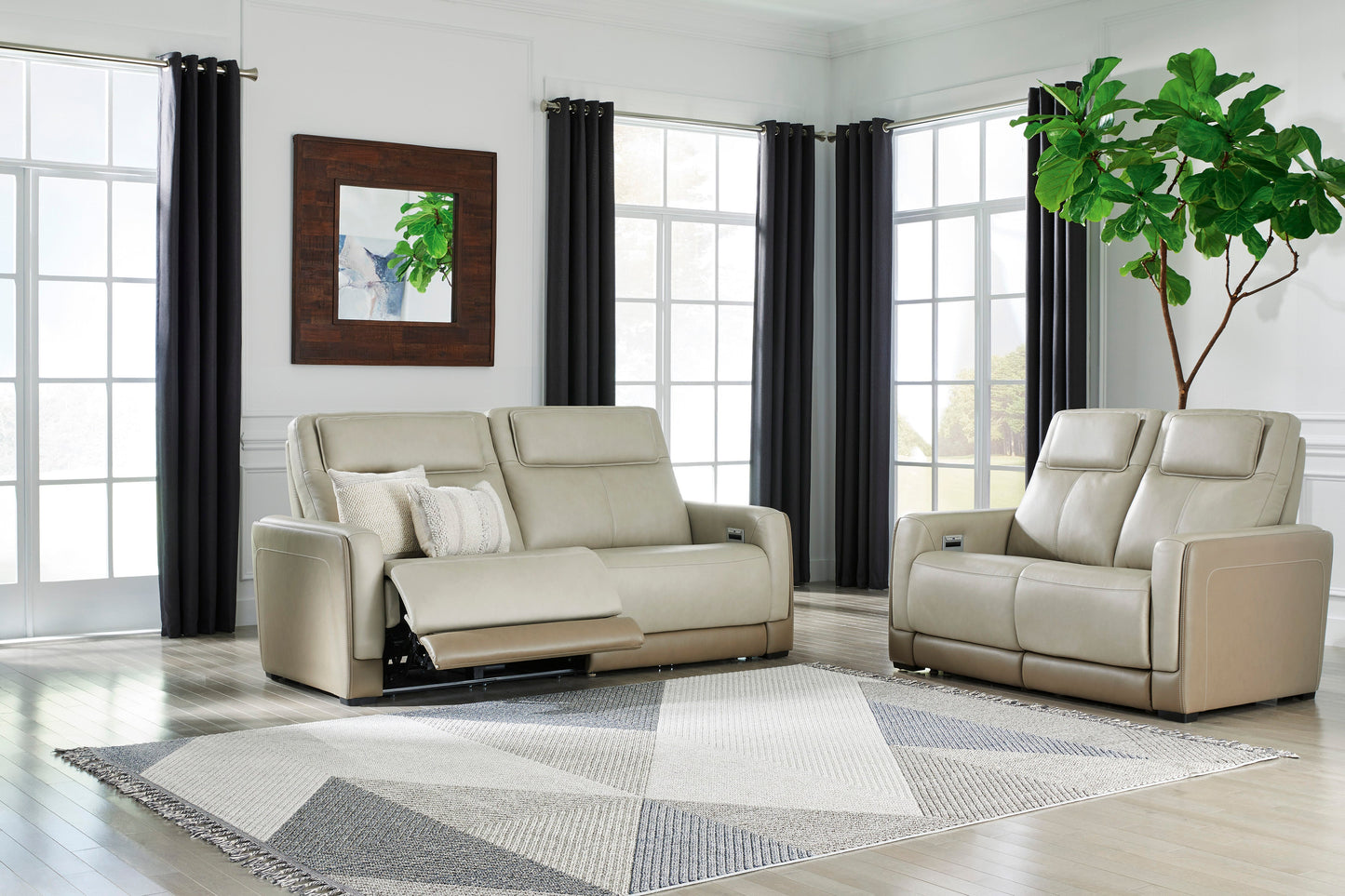 Battleville Almond Power Reclining Living Room Set - SET | U3070547 | U3070514 | U3070513 - Luna Furniture - Dallas Store