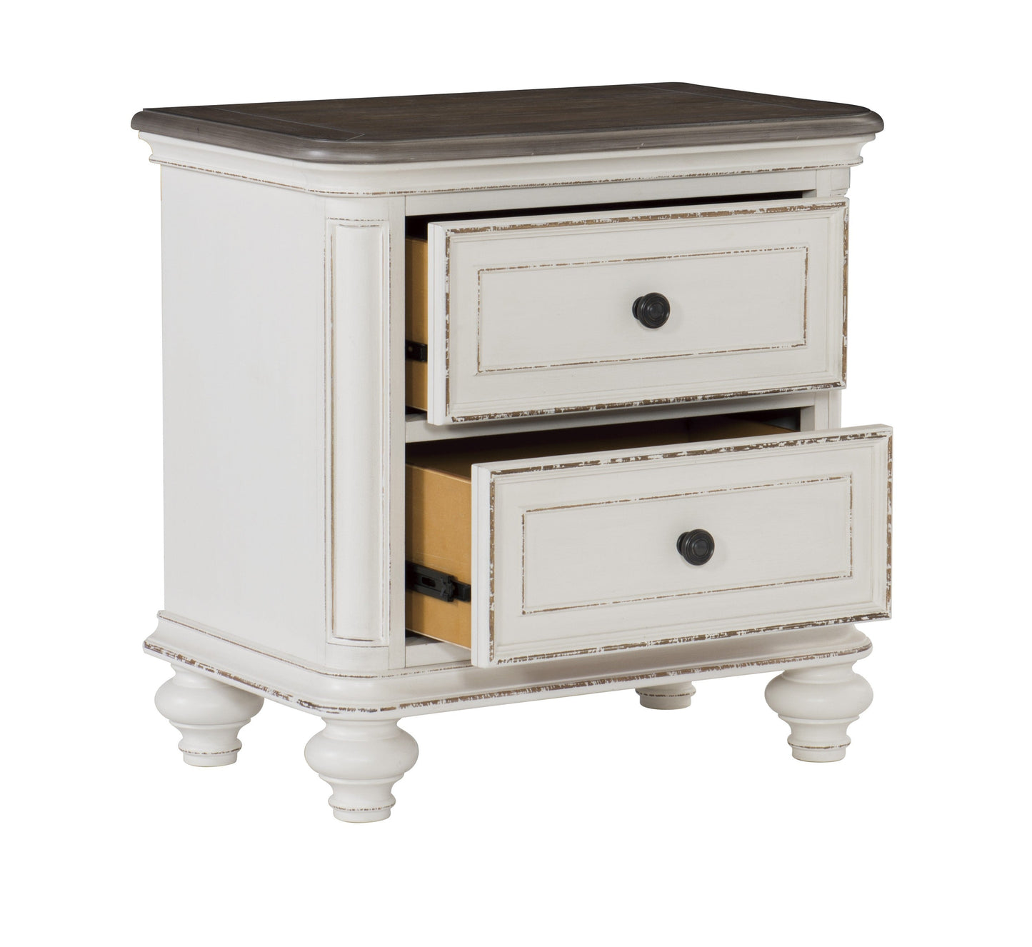 Baylesford Antique White Nightstand - 1624W-4 - Luna Furniture - Dallas Store