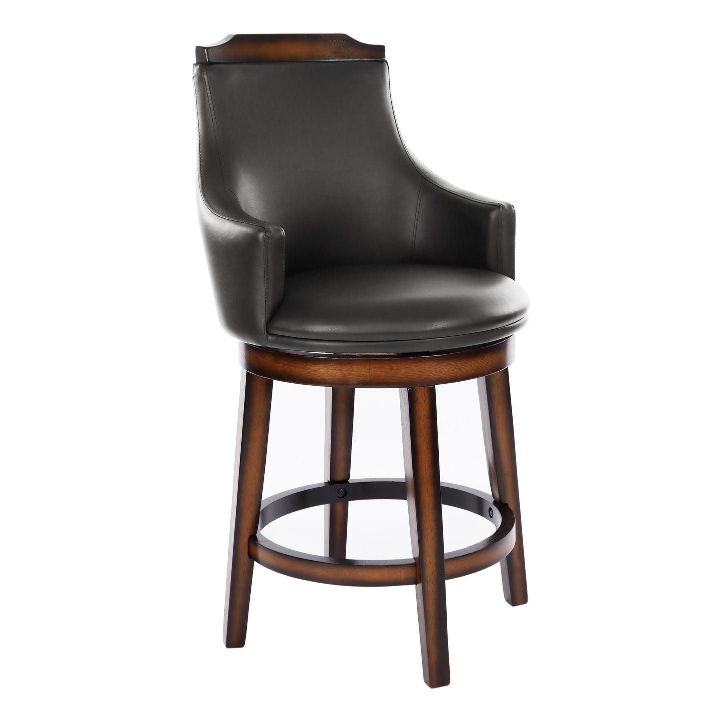 Bayshore Brown Swivel Counter Height Chair, Set of 2 - 5447-24S - Luna Furniture - Dallas Store